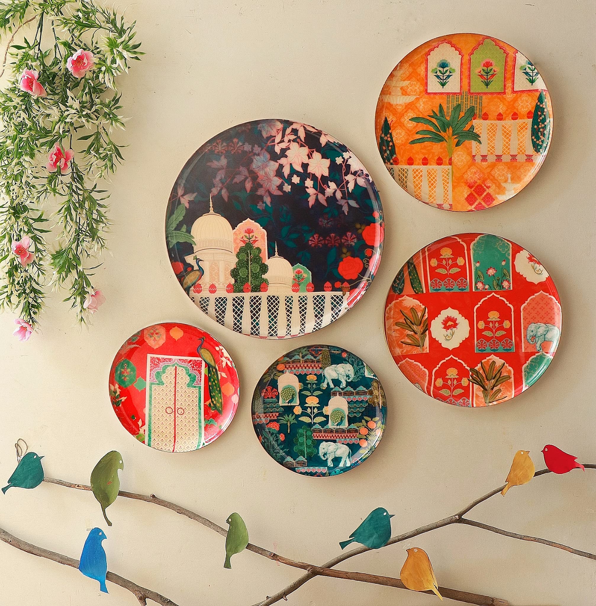 RITUALISTIC Vintage India Iron Wall Plates- Set of 5 (Multicolor) Wall Decoration Items For Living Room, Bedroom, Office | Wall Hanging Decor | Gift Items (B0BPQTBFTY) Amazon Price History, Amazon Price Tracker