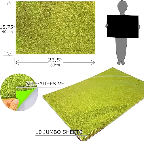 Miniatura 10 de Allgala - Paquete de 12 hojas de espuma EVA con brillantina de 8 x 12 pulgadas, colores surtidos, perfecto para proyectos de arte de niños y aulas o