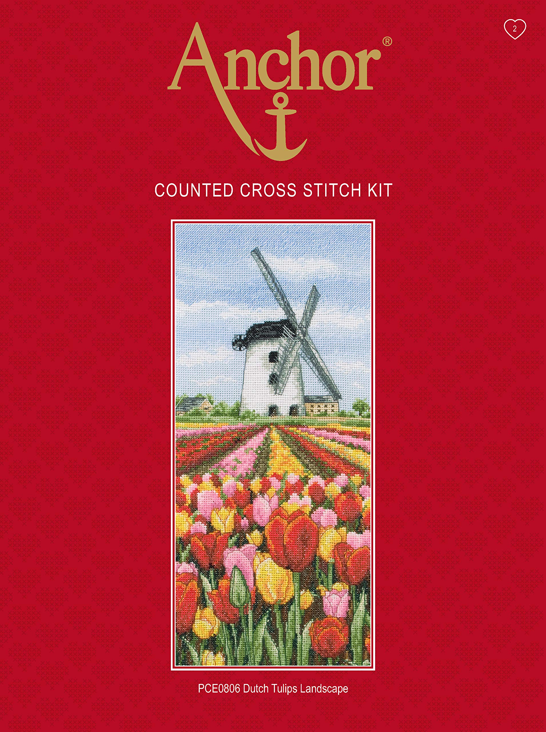 Anchor 1-Piece CS Dutch Tulips Landscape, Multi-Colour