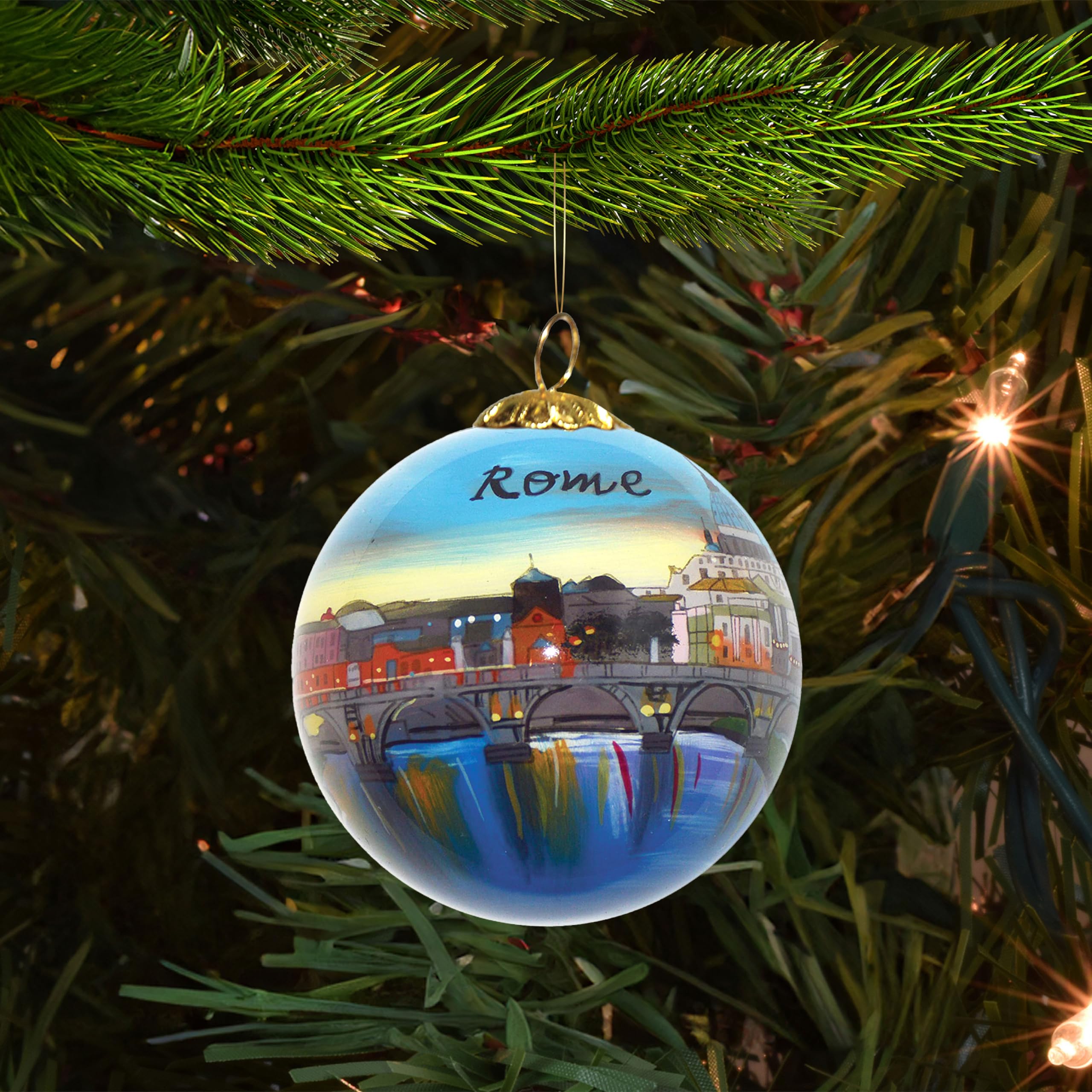 Amazon.co.jp: 吹きガラスのクリスマスオーナメント|ローマの