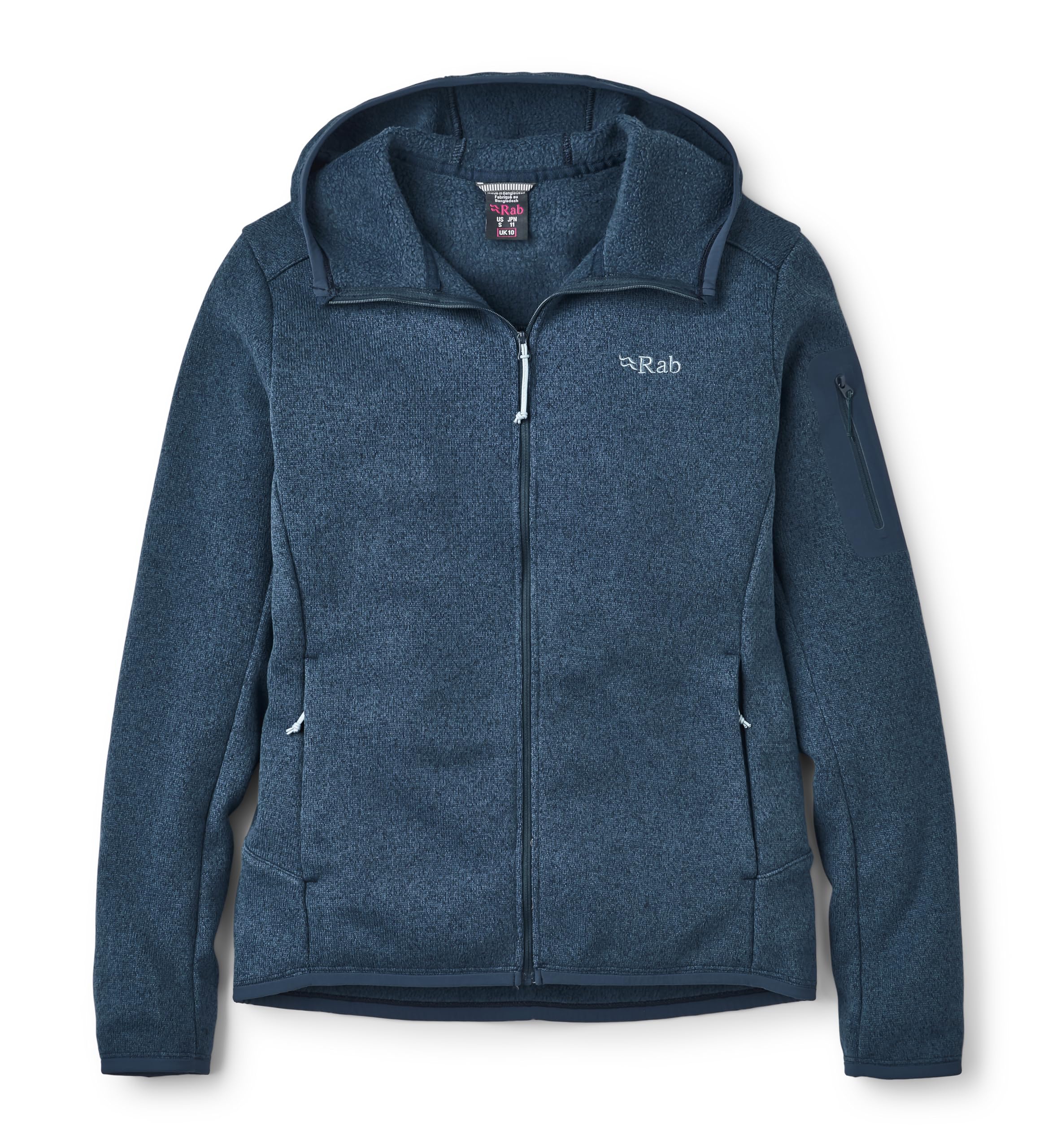 Rab Women's Ryvoan Hoody - Full-Zip Fleece Coat for Trekking & Casual Use - Tempest Blue - Medium