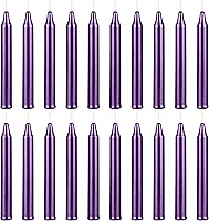 Vista 8 de Mega Candles 20 piezas Velas Cónicas Mini Exquisitas de Conjuro Sin Aroma Morado Oscuro, 4 Pulgadas de Alto x 1/2 Pulgada de Diámetro, Campanillas
