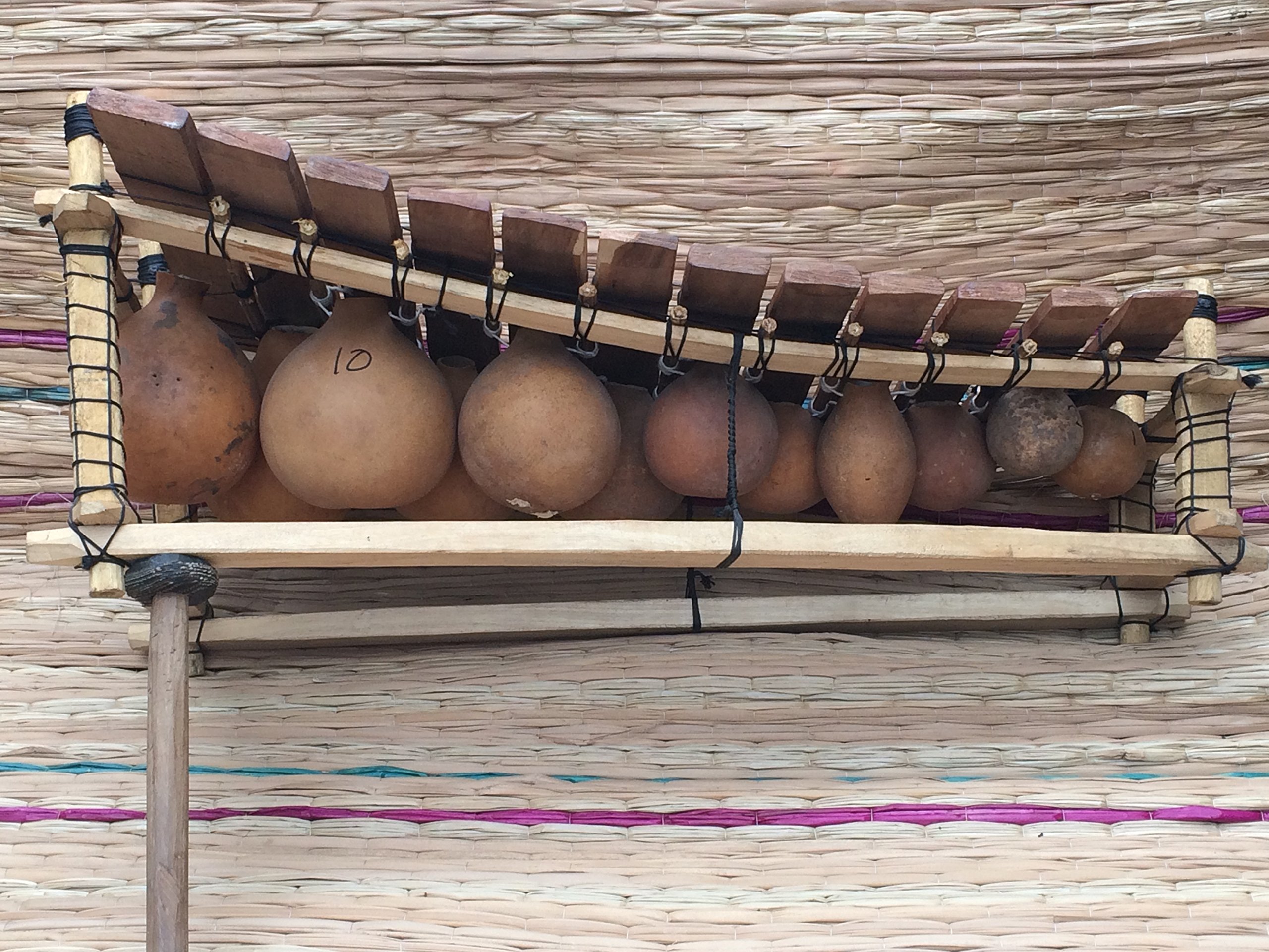 Xylophone en bois africain véritable 12 clés – Commerce équitable
