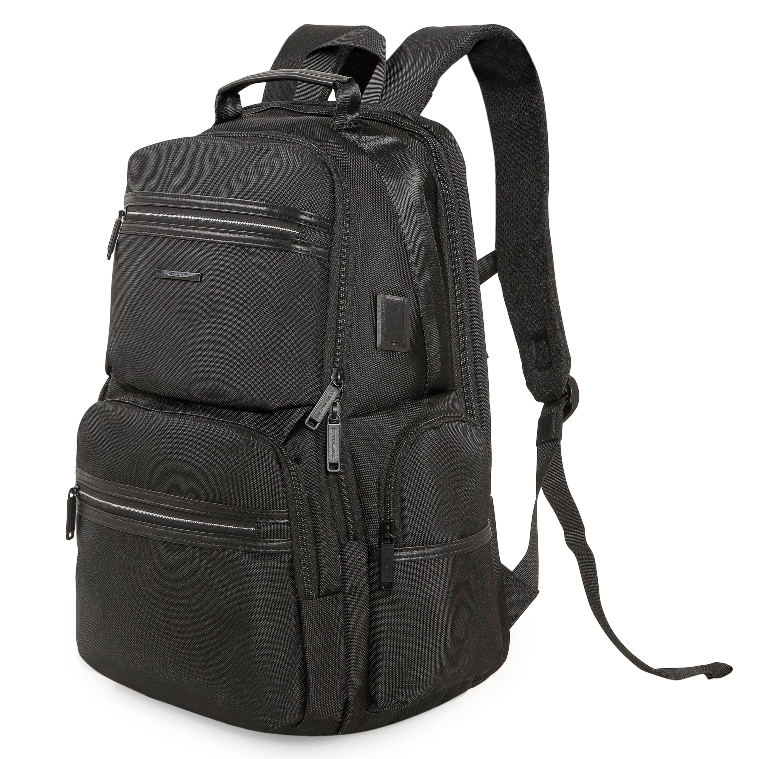 ARGON 29L Laptop Backpack for Men & Women, 15.6" Laptop Backpack with USB Port and Anti-Theft Pocket, Trolley Strap, Water-Resistant Polyester, Stylish Travel & Office Bag-Black-image-14