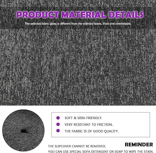 Miniatura 7 de TYBOATLE Moderno sofá biplaza de felpilla suave de 23 plazas con 2 puertos de carga USB, sofás pequeños de mediados de siglo para espacios pequeños,