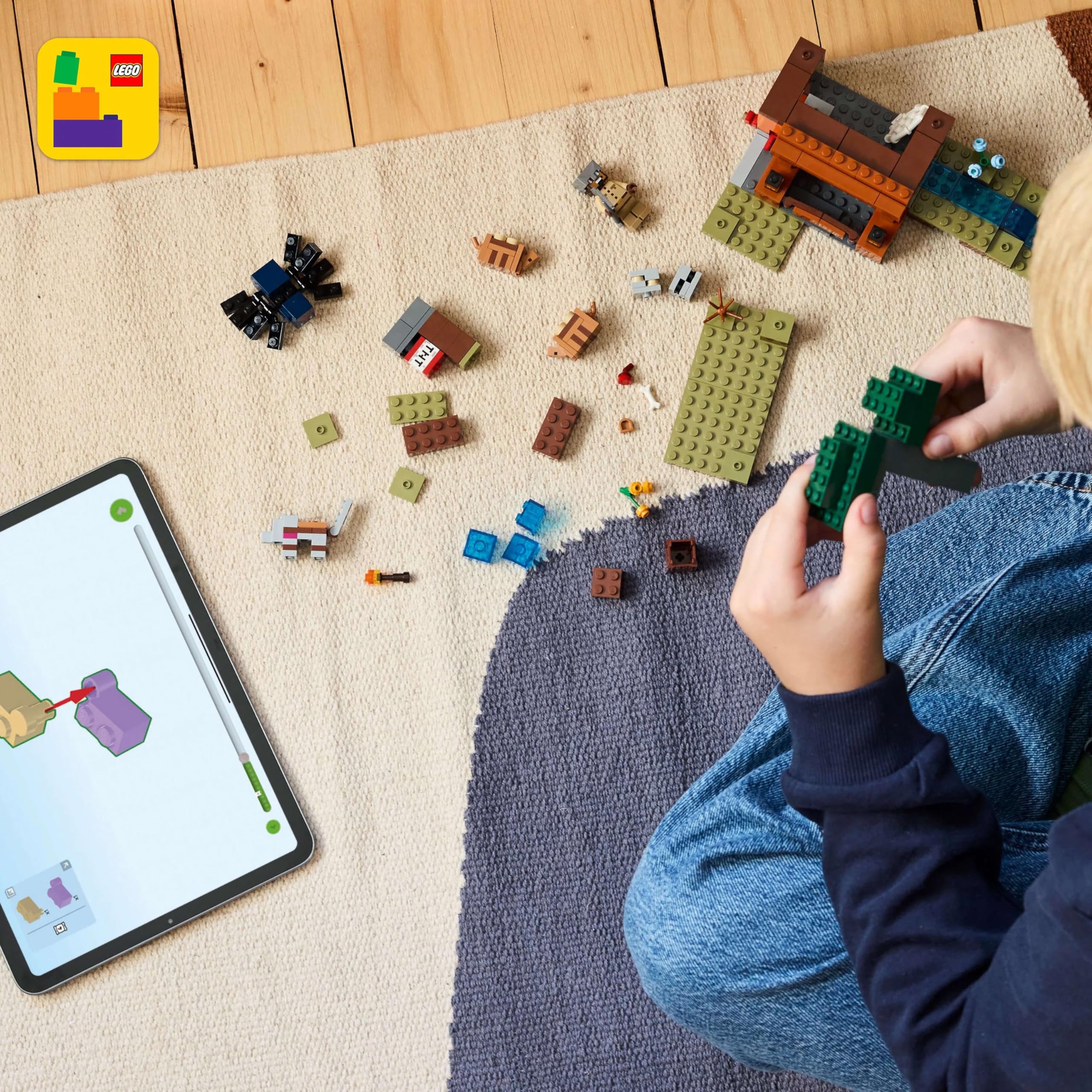 LEGO Minecraft Wyprawa do pancernikowej kopalni 21269 | zestaw Minecraft, zestaw ze zwierzętami, prezent dla fana Minecrafta 8+, 247 elementów