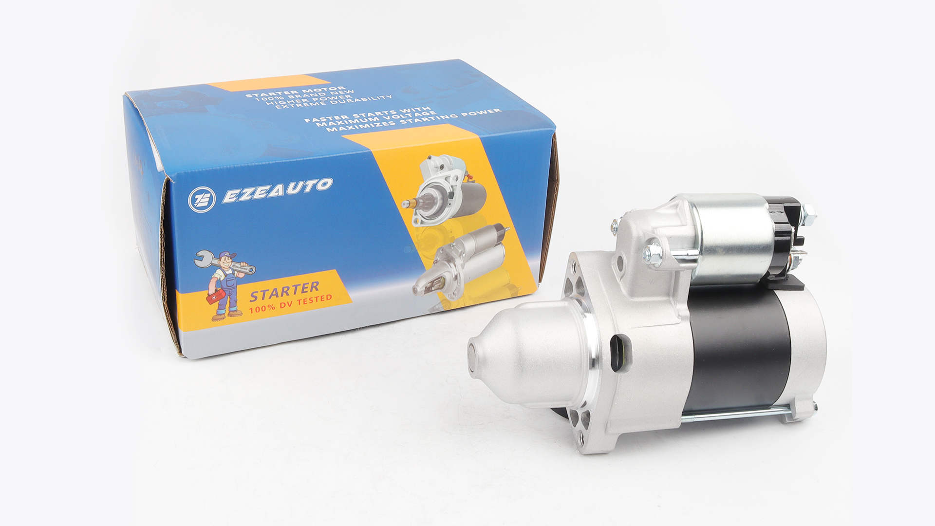 Image of Ezexpreze 19169 New Starter Motor Replacement for Kawasaki FX730V FX691V FX600V FX651V FX541V FX481V, John Deere 636M 652R 648R Z445 Z920A WHP52A WH48A, OE# 428000-6600 21163-0756 21163-0754