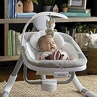 Vista 13 de Ingenuity Anyway Sway 5-Speed Multi-Direction Portable Foldable Baby Swing & Infant Seat with Vibrations, Nature Sounds, 0-9 Months 6-20 lbs (Ray)