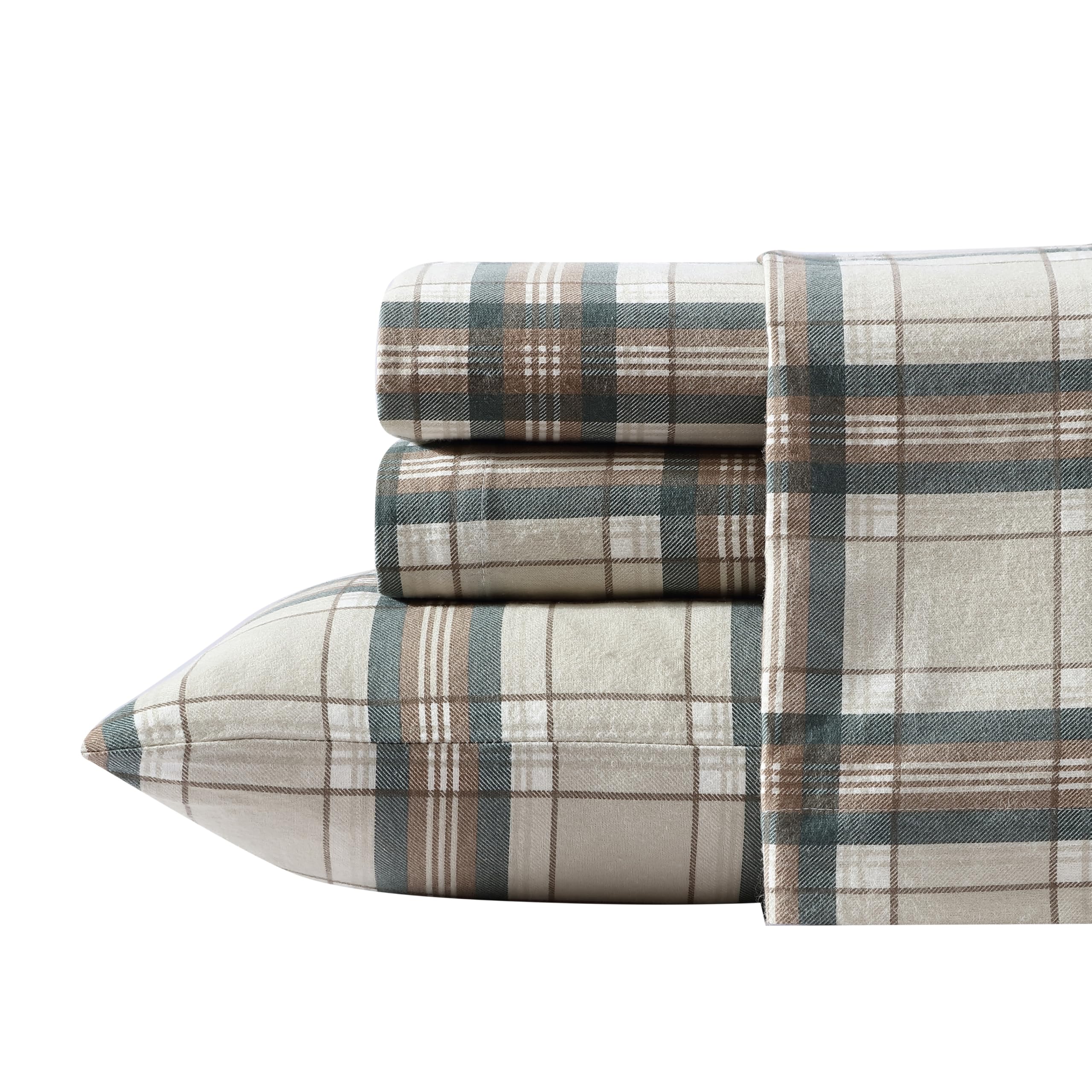 Parure de lit en flanelle Eddie Bauer en coton brossé de qualité supérieure
