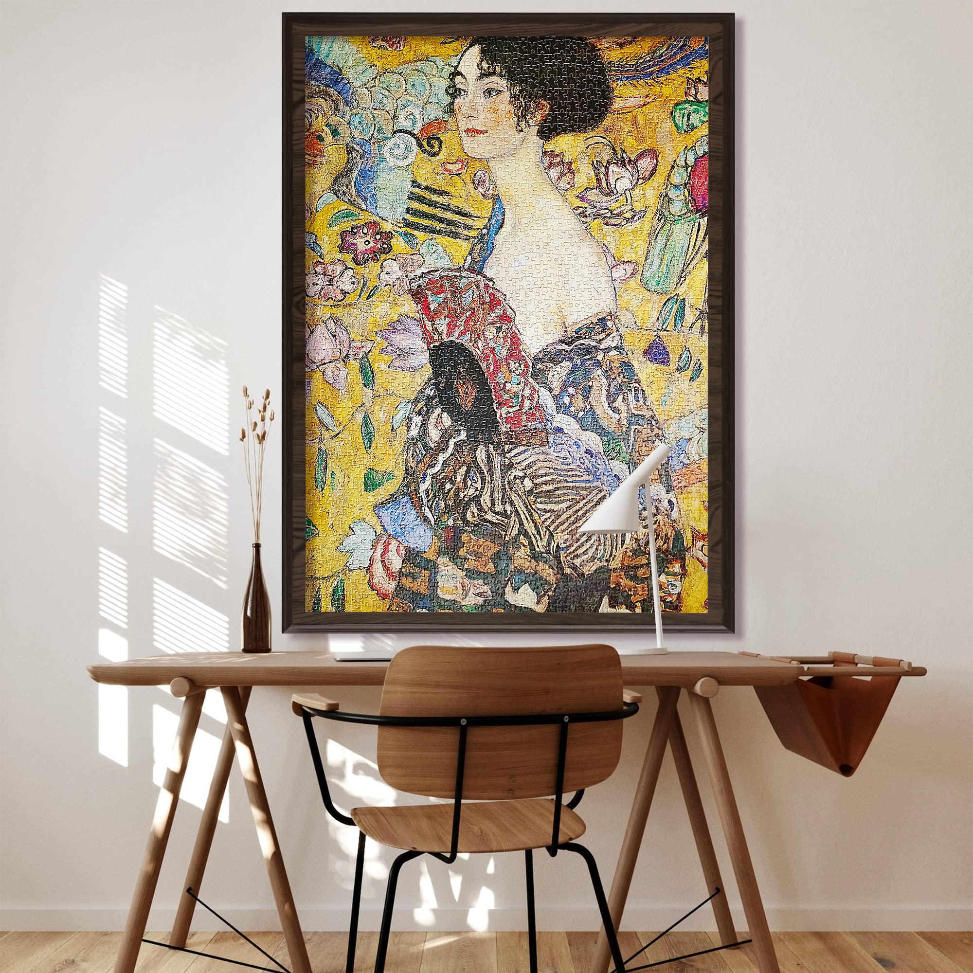 MISITU Gustav Klimt Puzzle de 2000 pièces pour adultes avec ventilateur 90 x 70 cm