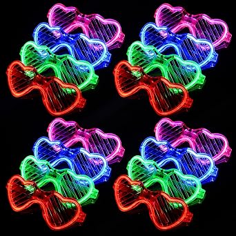 24 Pack Light Up Glasses Adults Led Glasses Glow In The Dark Party Supplies for Adults Party Favor