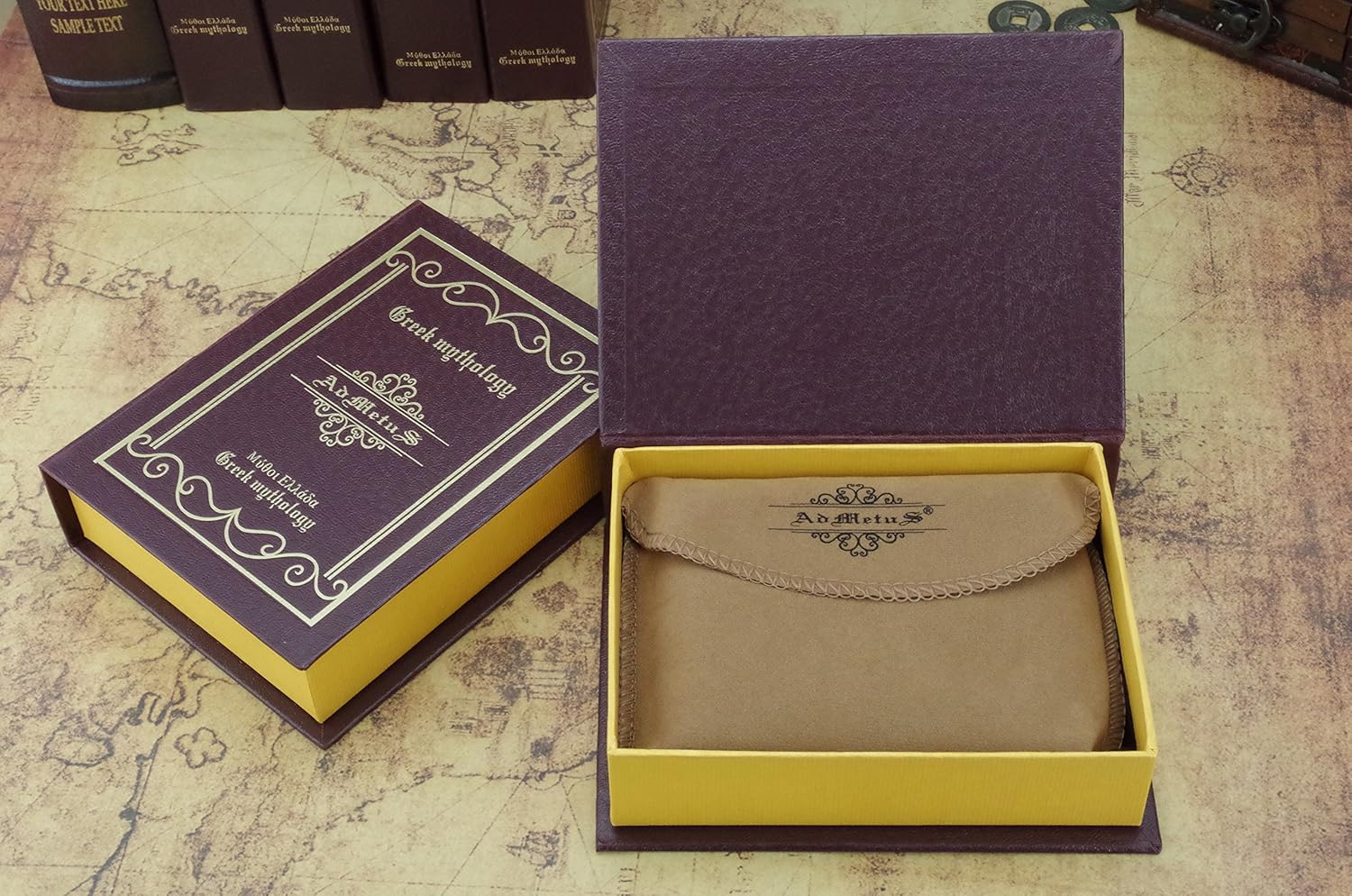 Admetus Men's Genuine Leather Short Zip-around Bifold Wallet - Image 7