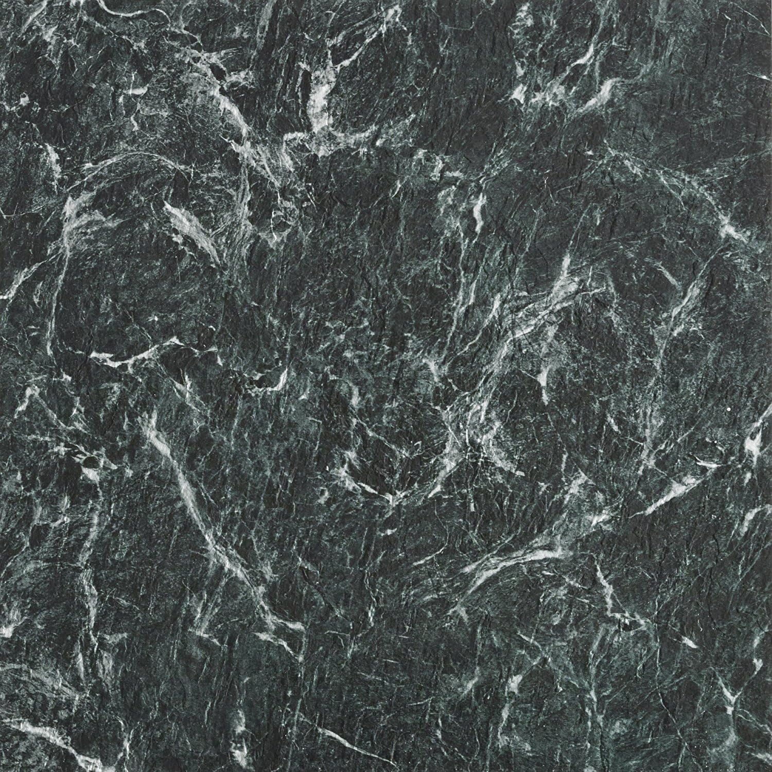 Majestic Self Adhesive 18-Inch Square Vinyl Floor Tiles, 10 Tiles - 18" x 18", Verde Green Marble Pattern - Peel & Stick, DIY Flooring for Kitchen, Dining Room & Bathrooms by Achim Home Decor