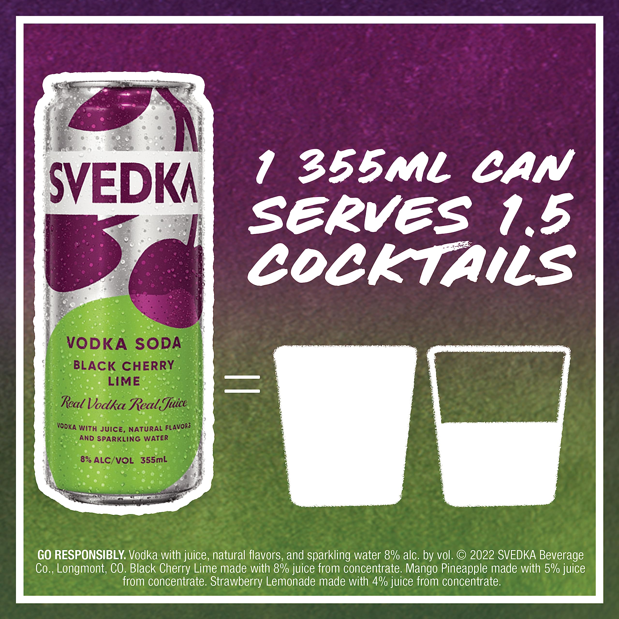 【期間限定値下げ】SODA 2011年4月 Amazon.com: SVEDKA Black Cherry Lime Vodka Soda Ready to Drink