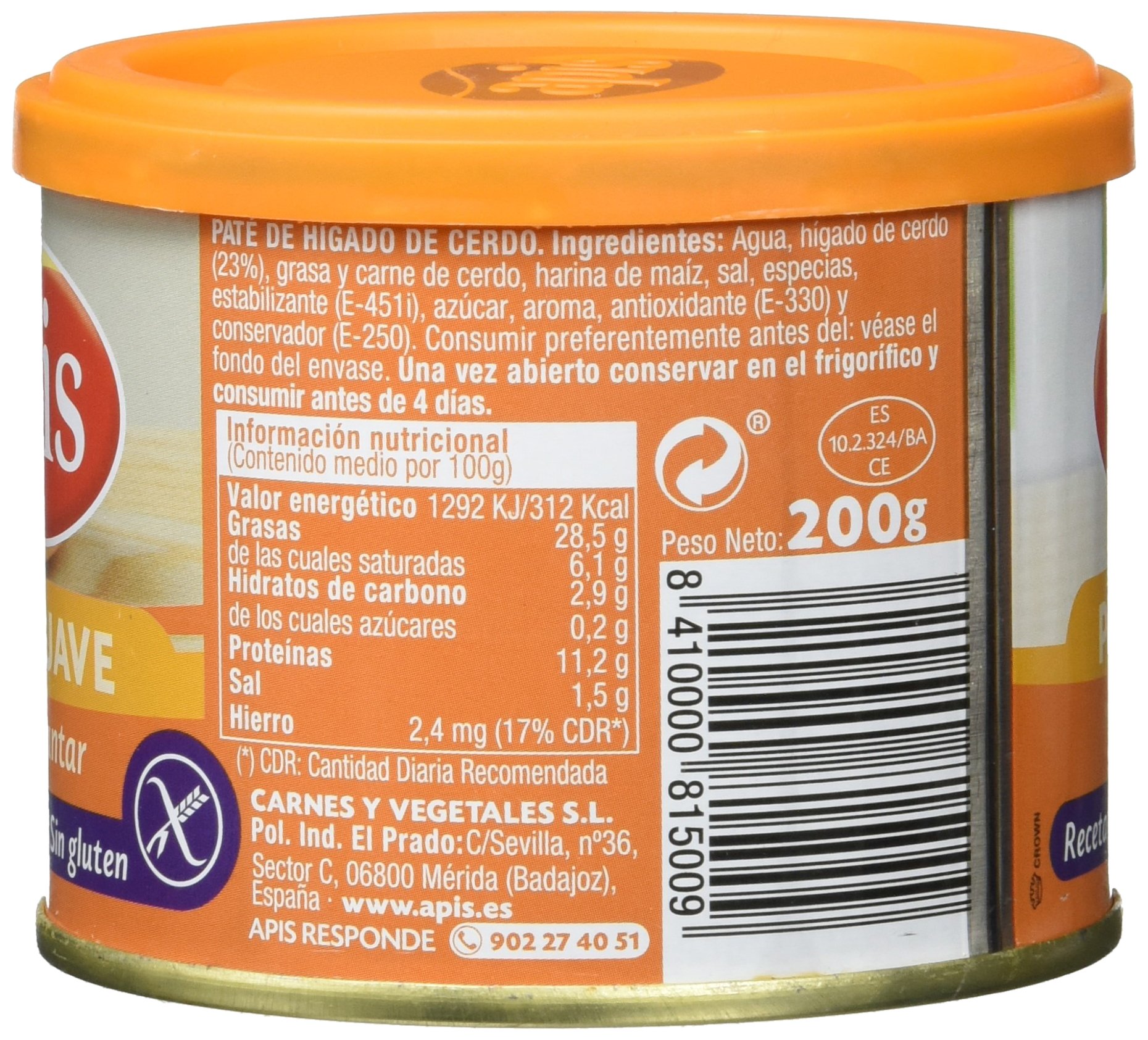 Apis Paté Suave - 200 gr