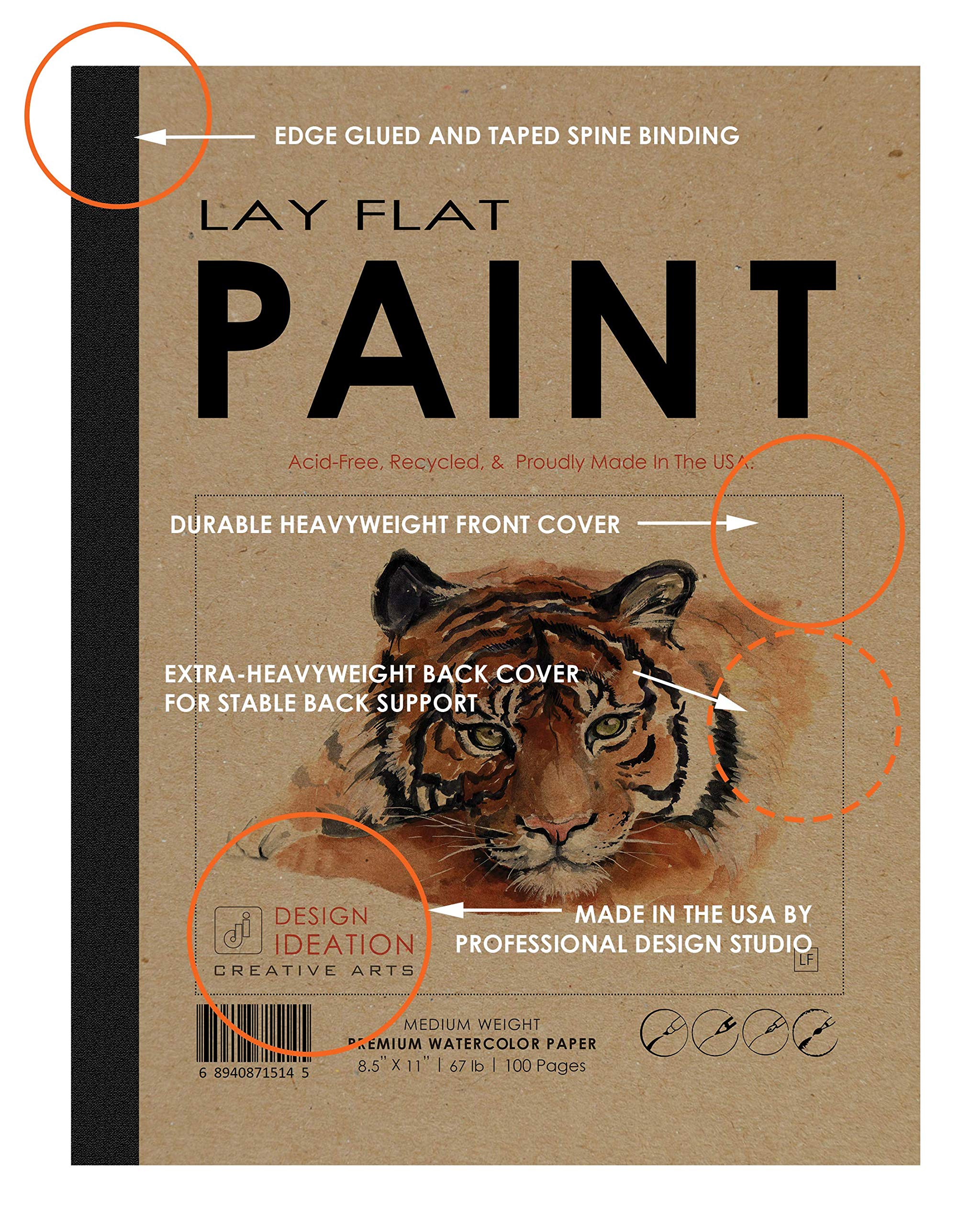 Design Ideation Lay Flat Sketchbook - Removable Sheets, Premium Paper, 8.5x11 Inches - View #7