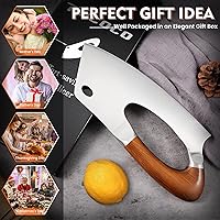 Vista 9 de ROCOCO Cuchillo de carnicería para carne Cuchillo único que ahorra esfuerzo Cuchillo de cocina profesional Cuchillos de chef de acero inoxidable