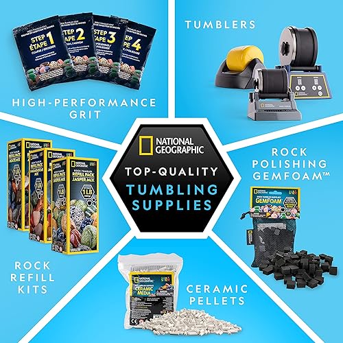 Miniatura 7 de National Geographic - Kit de recambio de vaso de rocas, mezcla de rocas de 5 libras para piedras preciosas rugosas y piedras preciosas, incluye