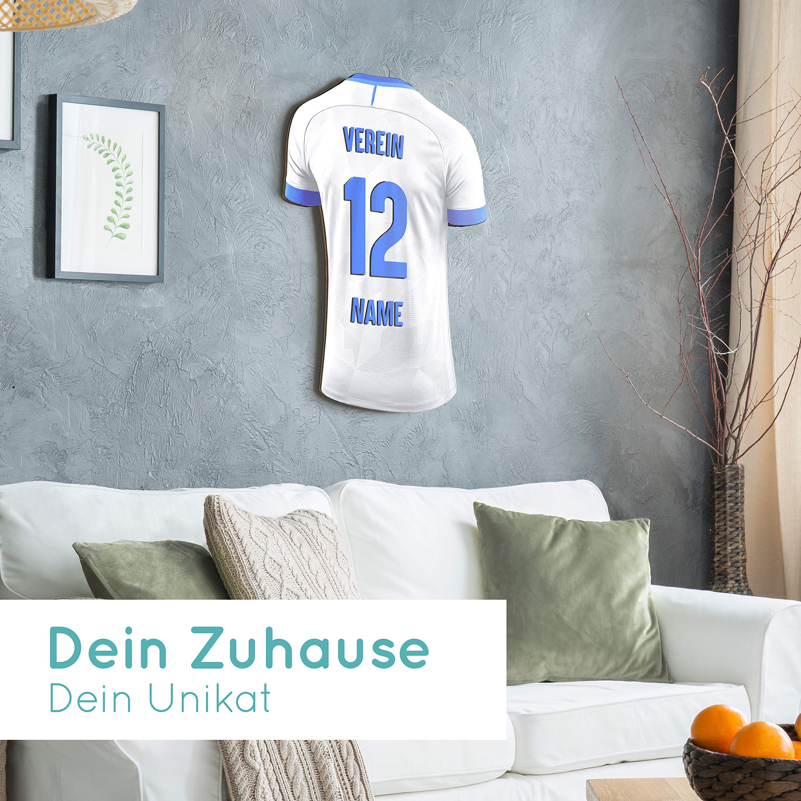 Elbeffekt Trikotlampe für Duisburg Fans aus Holz - personalisierbares Geschenk - schenke dein individuellen Duisburg Fanartikel aus Echtholz