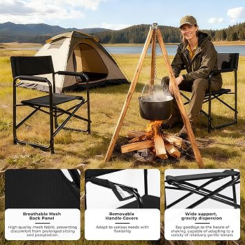 OUTSIDER Aluminium Directors Chair Lightweight Folding Camping Chair 1pc