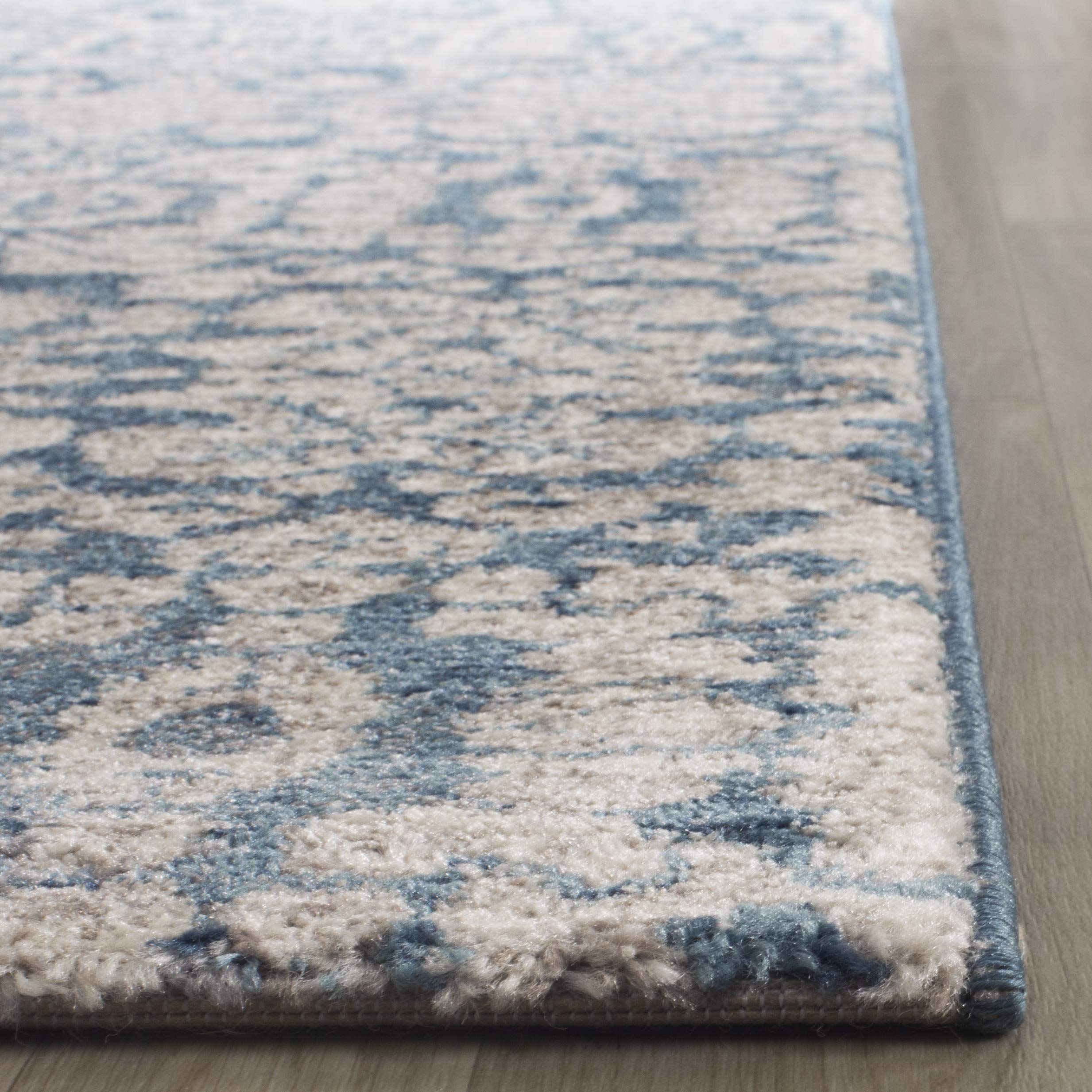 SAFAVIEH Tapis Traditionnel Pour Salon, Salle à manger, Chambre à coucher - Sofia Collection, Tapis à poil court, Bleu et beige, 122 X 170 cm