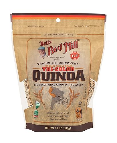Vista 9 de Bob's Red Mill Quinua orgánica tricolor, 13 onzas (paquete de 5) – Sin OMG, grano entero, vegano, kosher