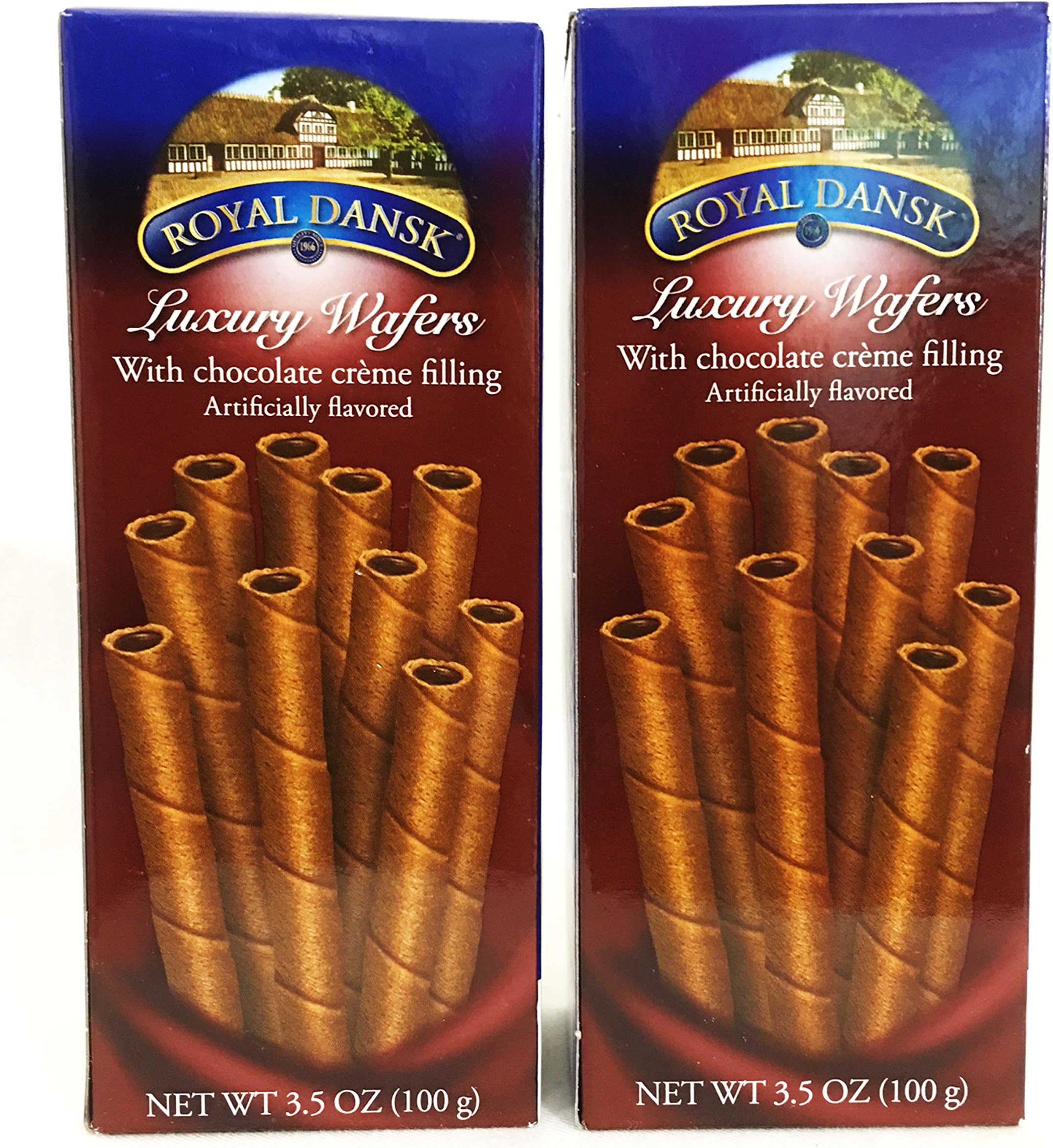 Royal Dansk Luxury Chocolate Wafer Cookies (2 Pack)