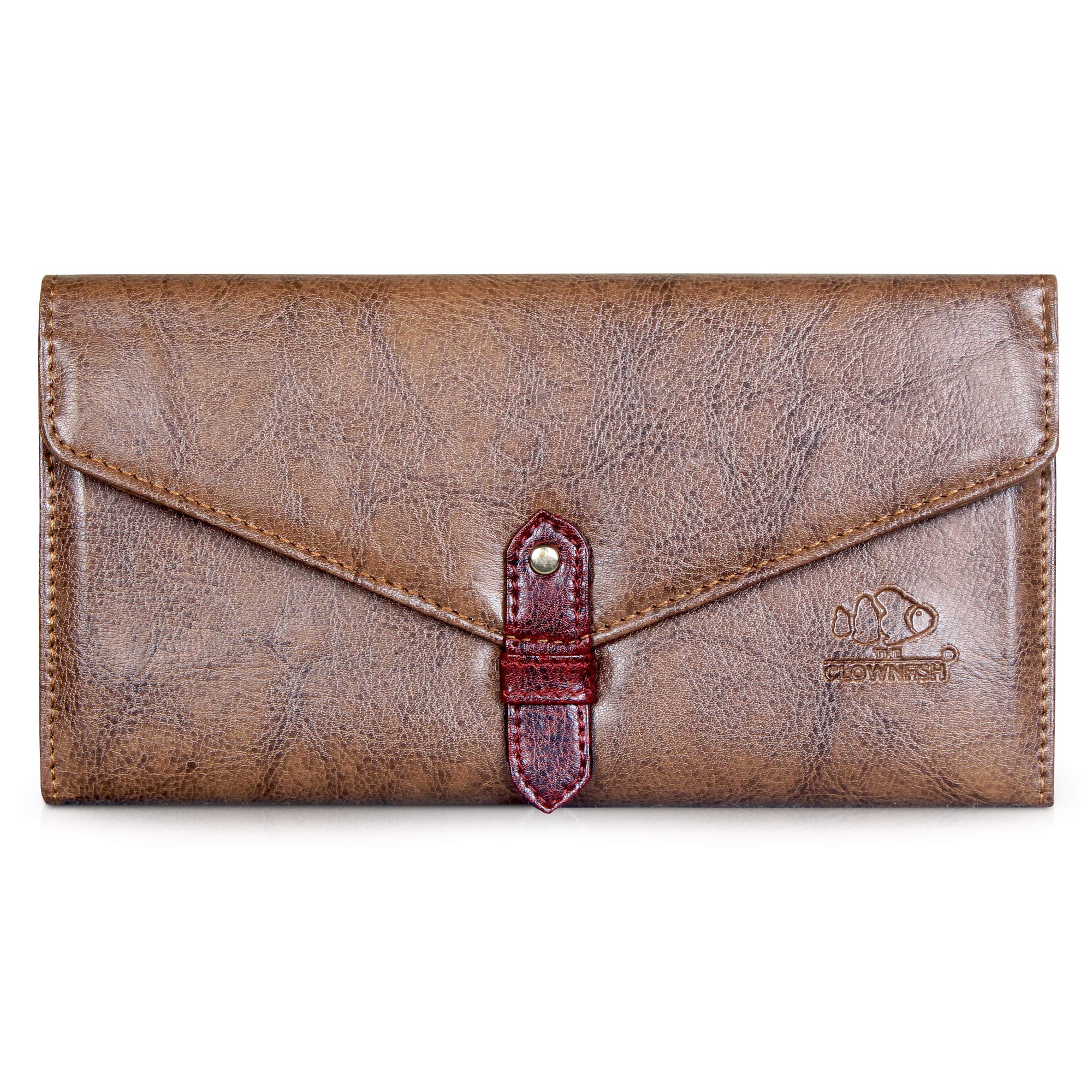 the clownfish THE CLOWNFISHVictoria ladies wallet/purse/clutch (Light Brown)-picture-29