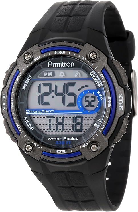 Armitron Sport Men's Sport Watch with Black Rubber Band