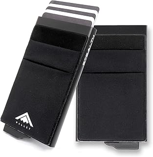 Stealth Wallet - Porte-Cartes Pop-up minimalistes avec boîte-Cadeau - Porte-Cartes de crédit en Aluminium léger et Fin avec Blocage RFID/NFC