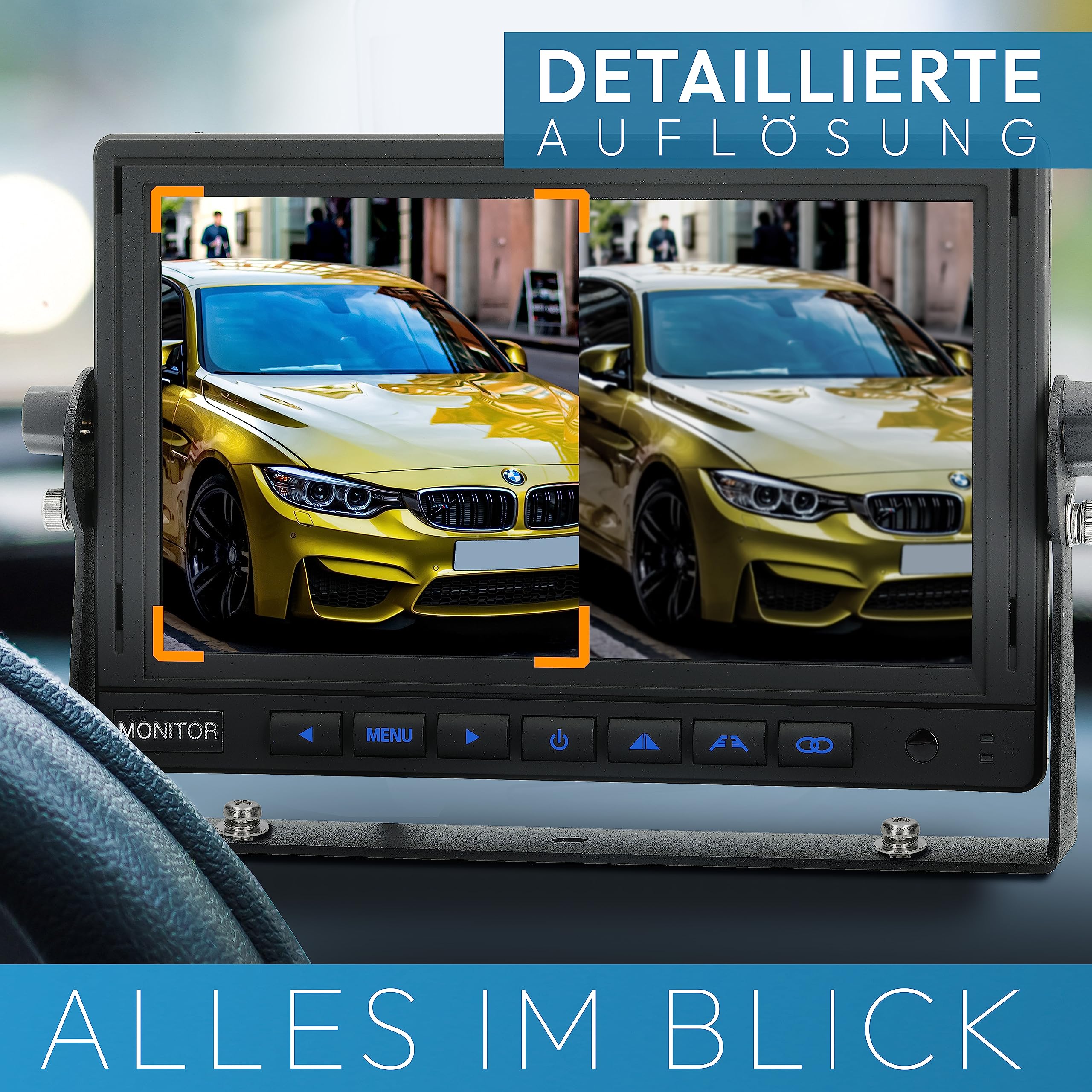 VSG24 Camper Rückfahrkamera Wohnmobil Wohnwagen Rückfahrsystem Nachtsicht Wetterfest 12V-24V Set Weiß