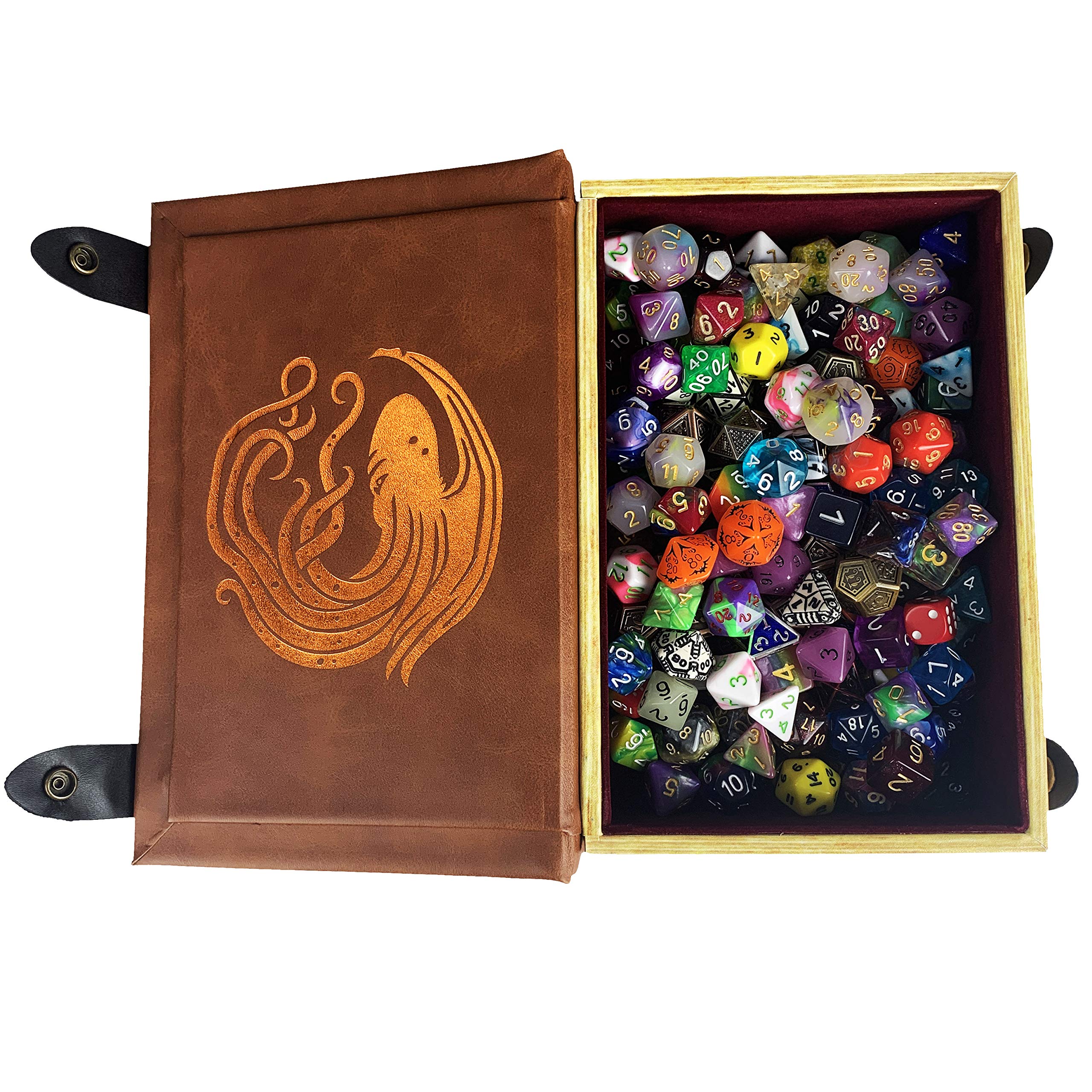 Fantasydice Cthulhu Tome Dice Tray - 8-Sided Octagon With Lid & Staging Area, Holds 5 Sets - View #3