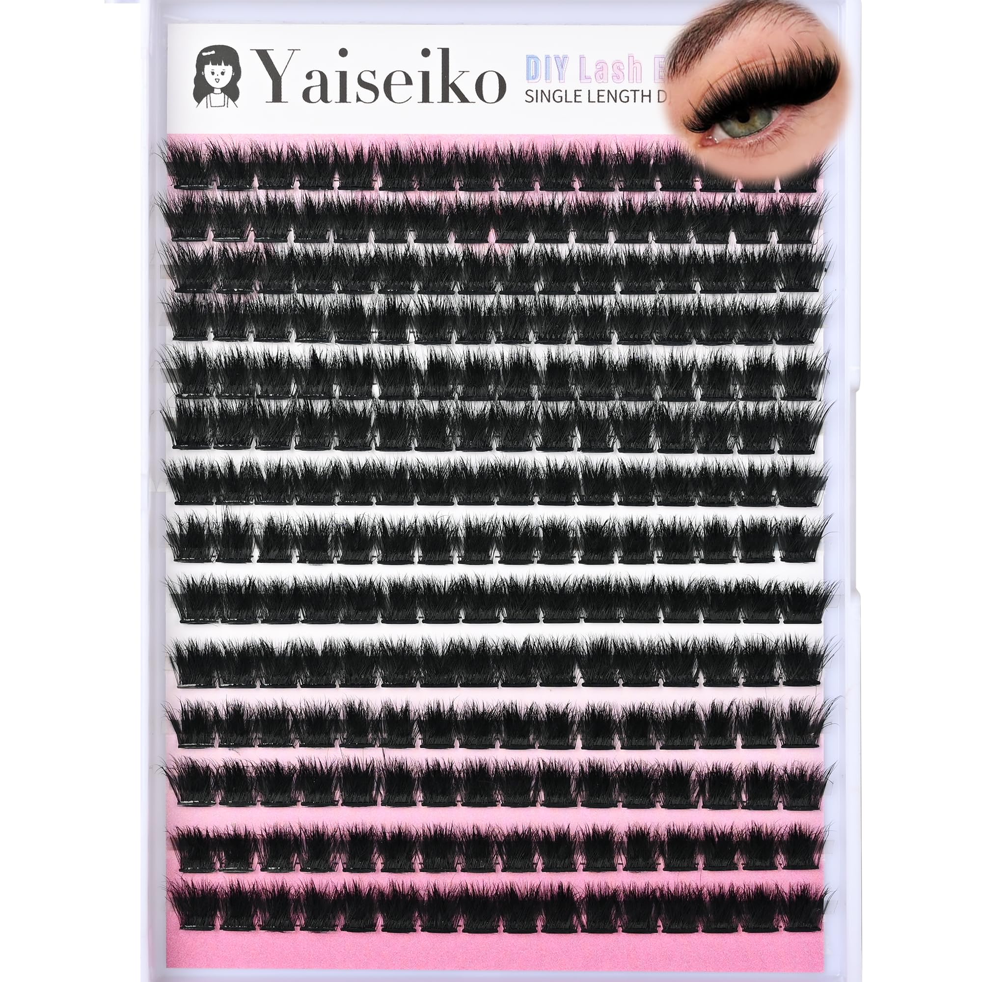 Yaiseiko Fluffy Lash Clusters - 300D Volume Eyelashes -23