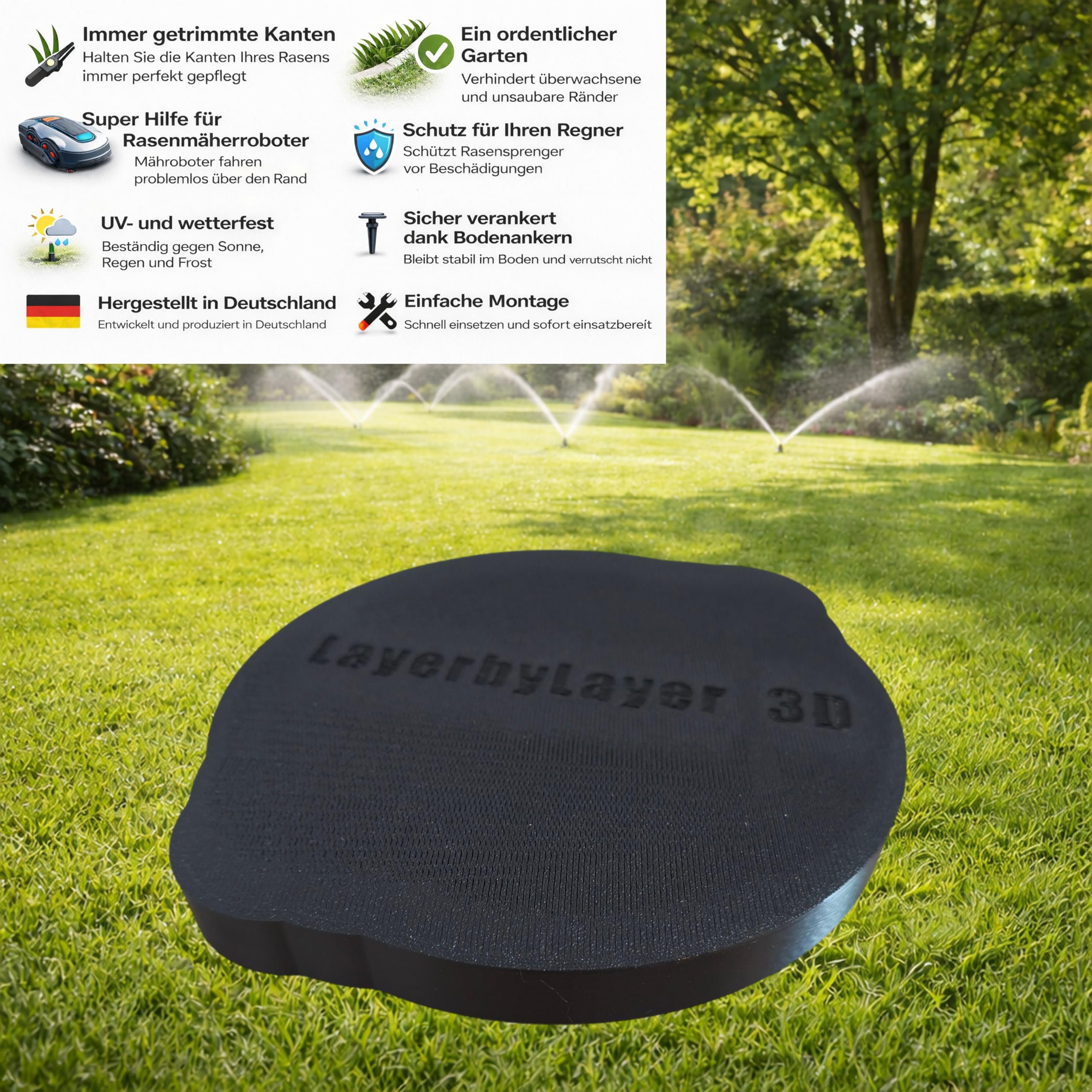 Copertura protettiva per Gardena OS 140 irrigatore a scomparsa – Copertura invernale contro sporco, foglie e terra – Protezione impermeabile su misura – Compatibile con Gardena OS140 (6)