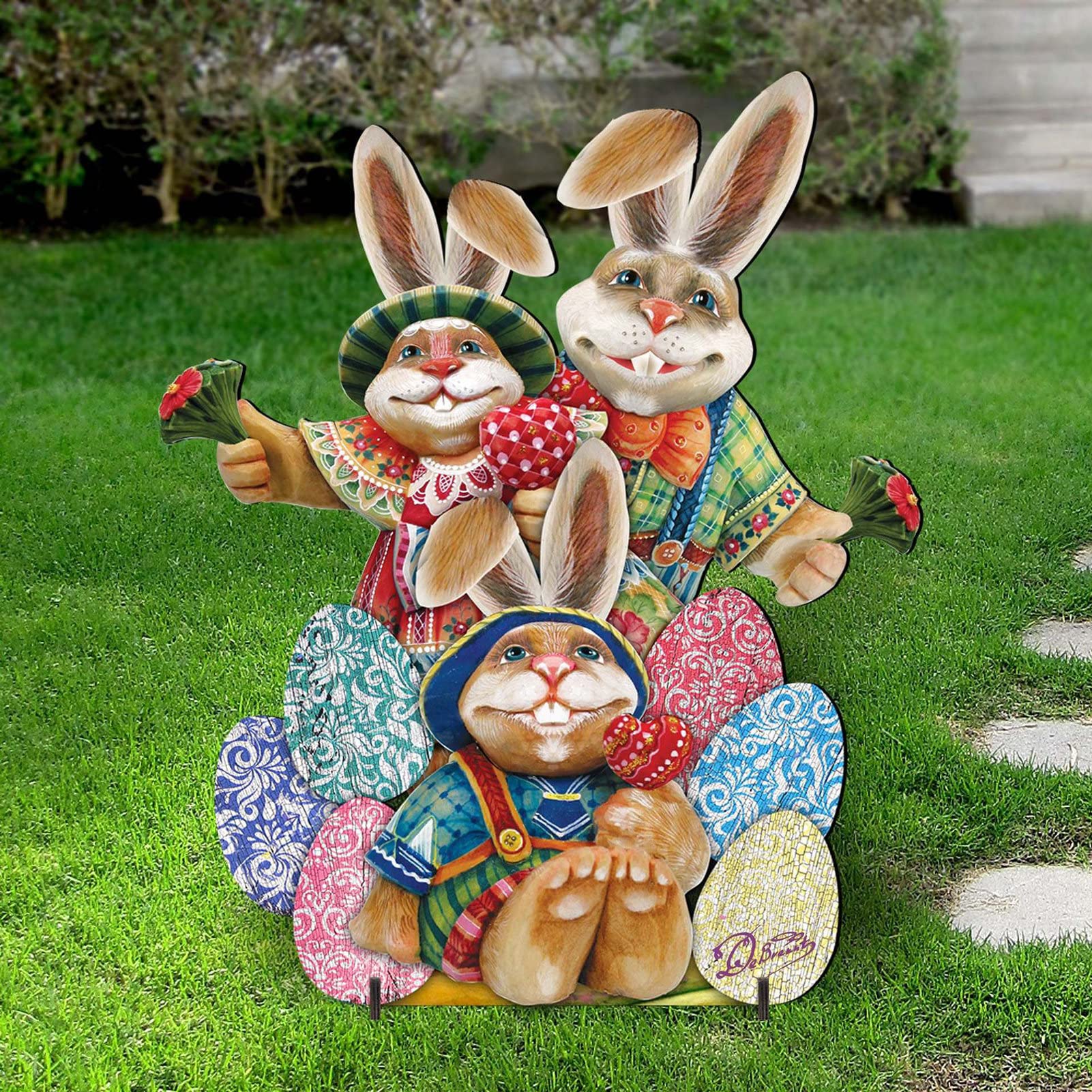 3 Cartelli Pasquali Decorativi Con Scritta 'He Is Risen' – Impermeabili, A Forma Di Croce, Con Pali In Plastica, Per Giardino E Prato, Cm 40x25