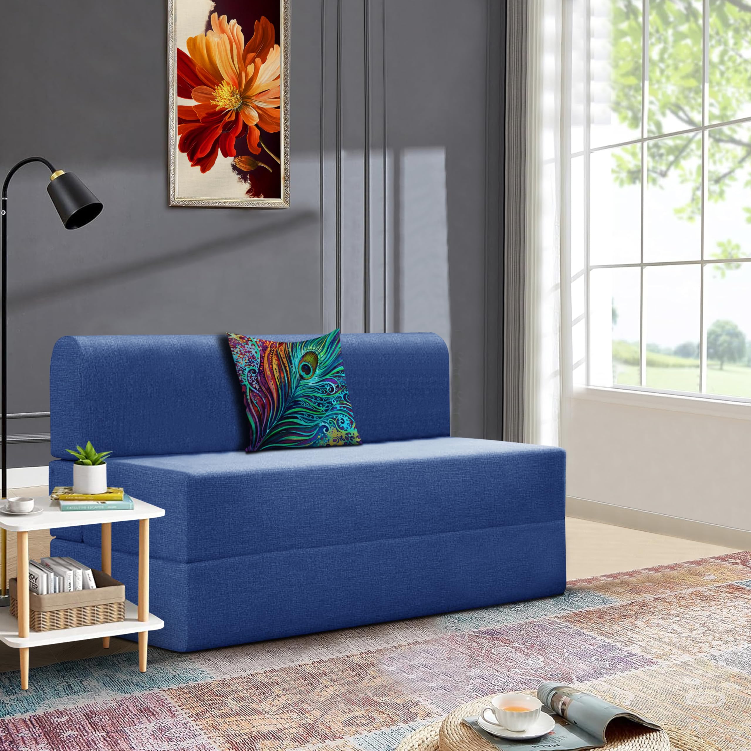 See full amazon price history chart for Urban Decor | 3 x 6 Ft - One Seater | Sofa Cum Bed with Cushion & Jute Fabric Washable Cover for Living Room - Color Blue with Free Printed Sofa Cover Big Elasticity Cover Stretch Urban Decor | 3 x 6 Ft - One Seater | Sofa Cum Bed with Cushion & Jute Fabric Washable Cover for Living Room - Color Blue with Free Printed Sofa Cover Big Elasticity Cover Stretch (B0DJFQGK5L) Amazon Price History, Amazon Price Tracker