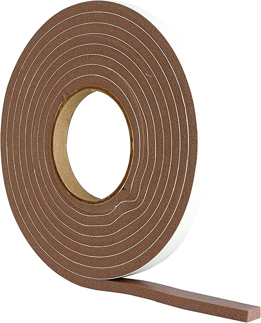Extra Thick Draught Excluder Strip (3.5m Brown Rubber Foam for gaps 4