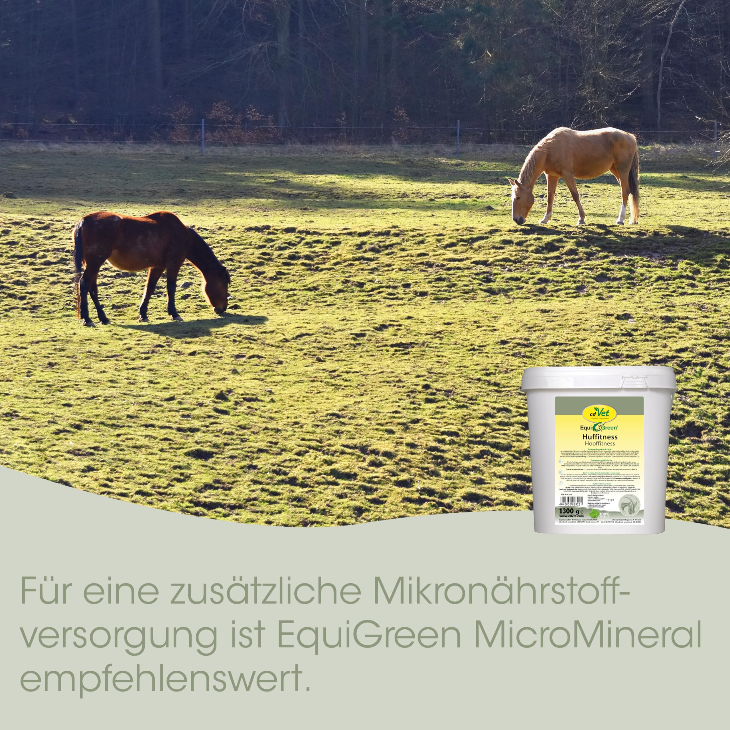 cdVet Naturprodukte EquiGreen Peñuña Fitness 20 kg - Caballos - Crecimiento Saludable de pezuña - Hierbas valiosas + vitaminas vitales + minerales - Hermoso + Brillante - Piel Salud -