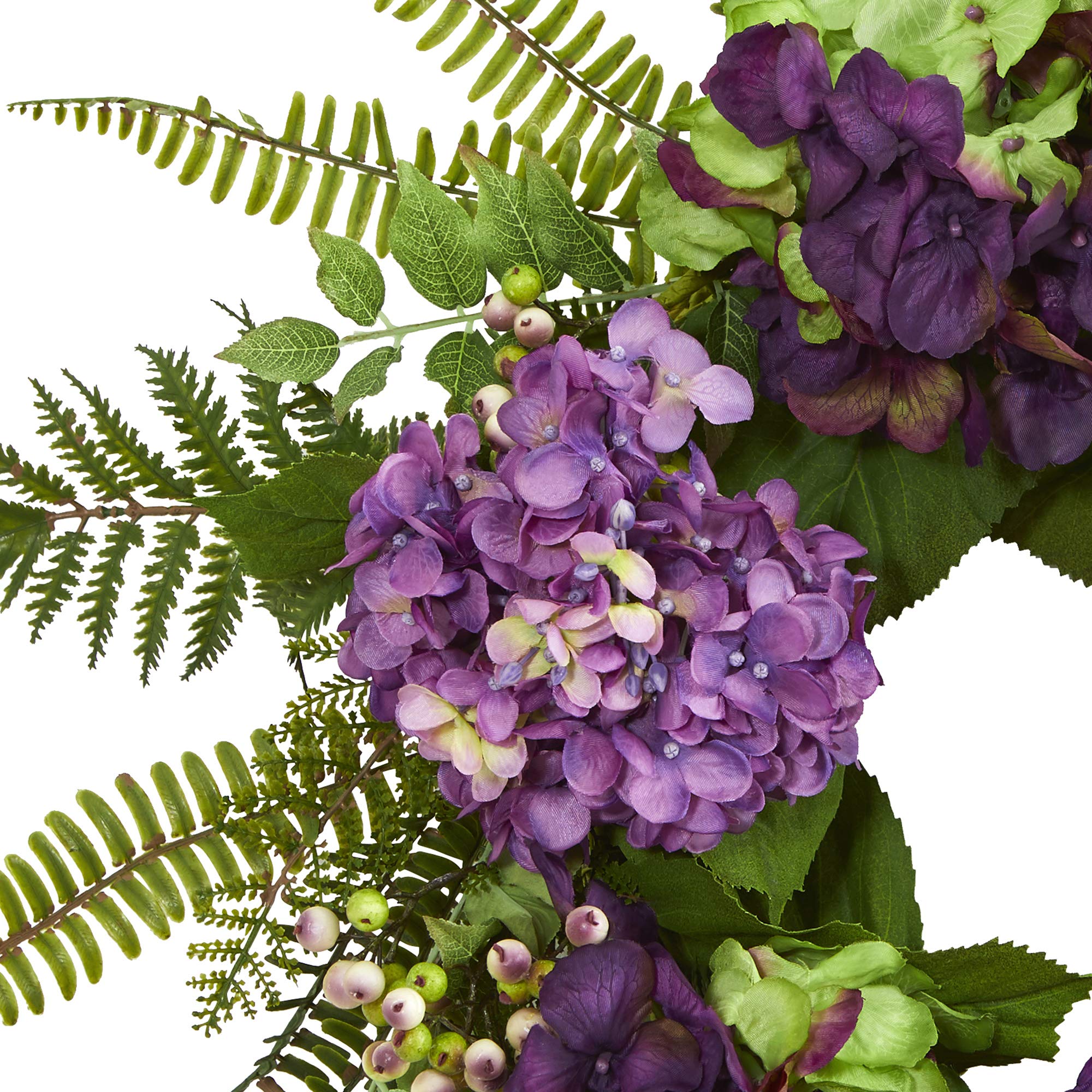 Nearly Natural 24in. Artificial Hydrangea Berry Wreath