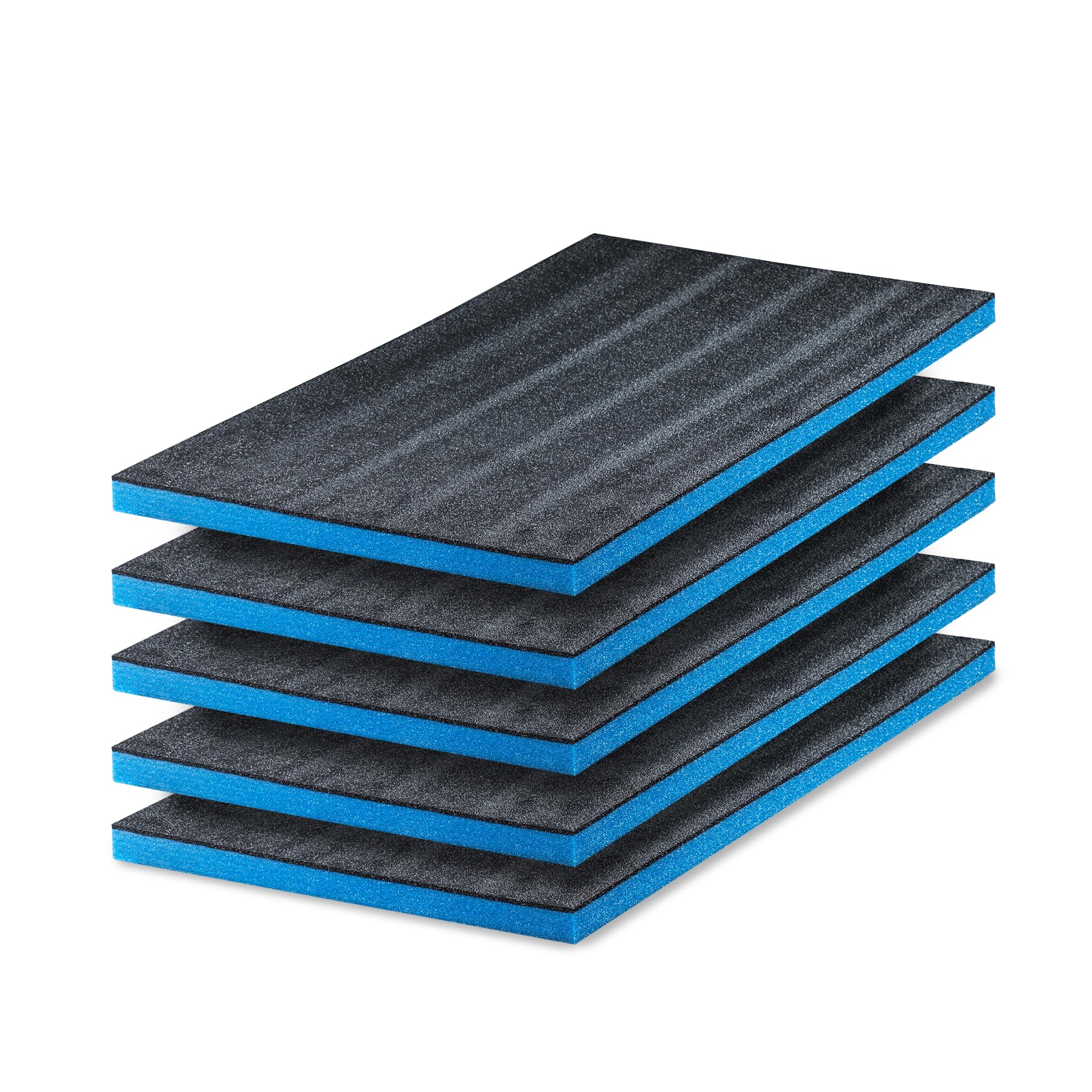 Mousse de Protection Multicouche 800 x 600 x 30 mm Lot de 5 Bleu et Noir