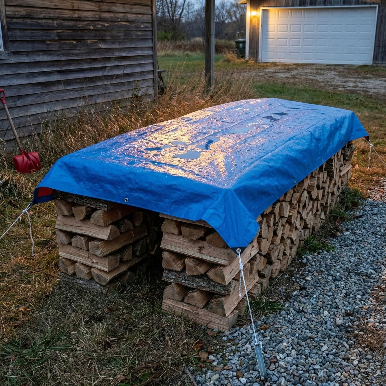 16.5x20 FT Heavy Duty Waterproof Tarp, 8 Mil Outdoor Protective Tarpaulin Cover, UV Resistant All Weather Tarps with Rustproof Grommets for Roof, Pool, Camping, Tent, Deck, RV, Boat