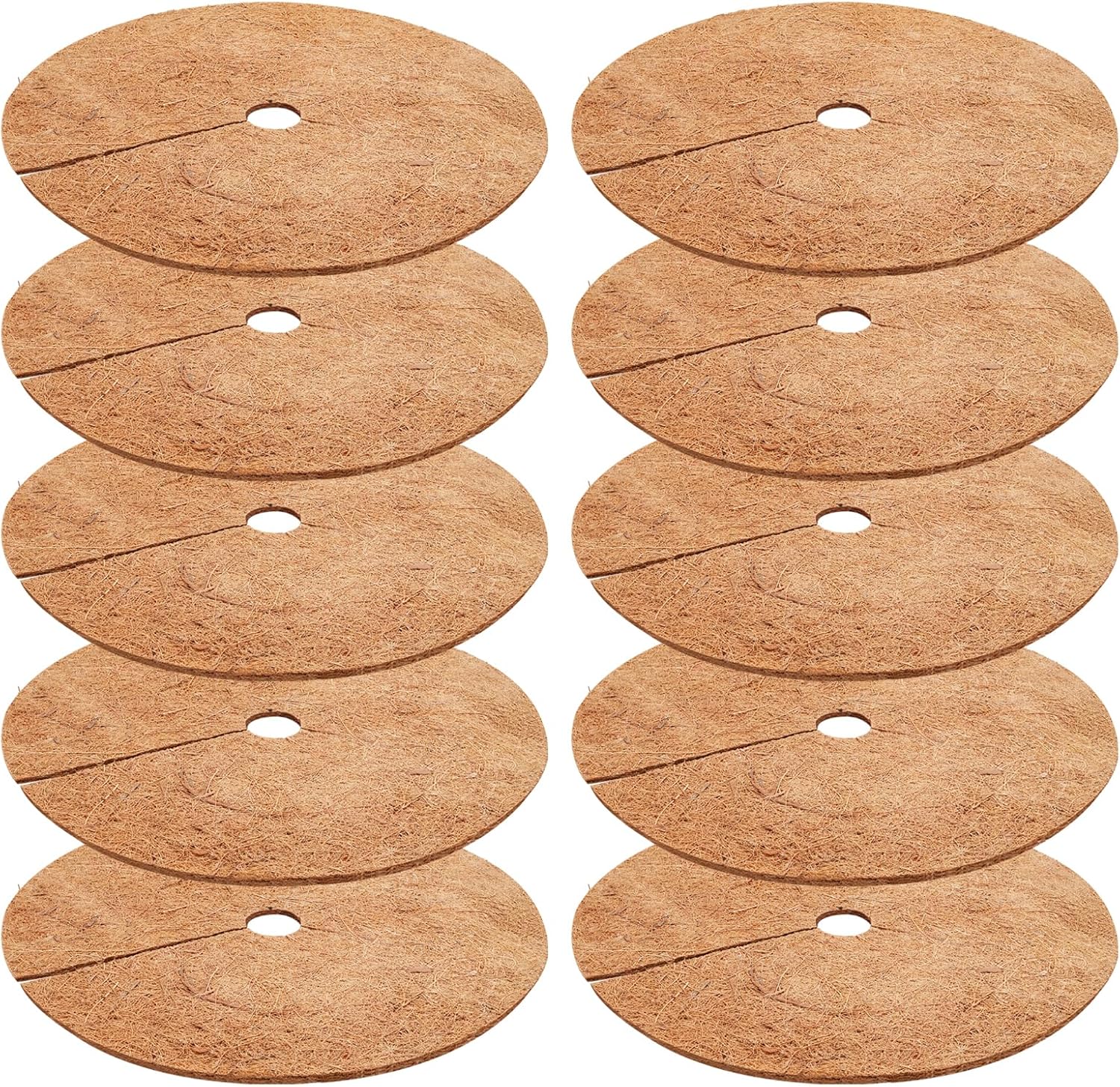 10pcs Coconut Fiber Mulch Ring Tree Plant Protector Mat