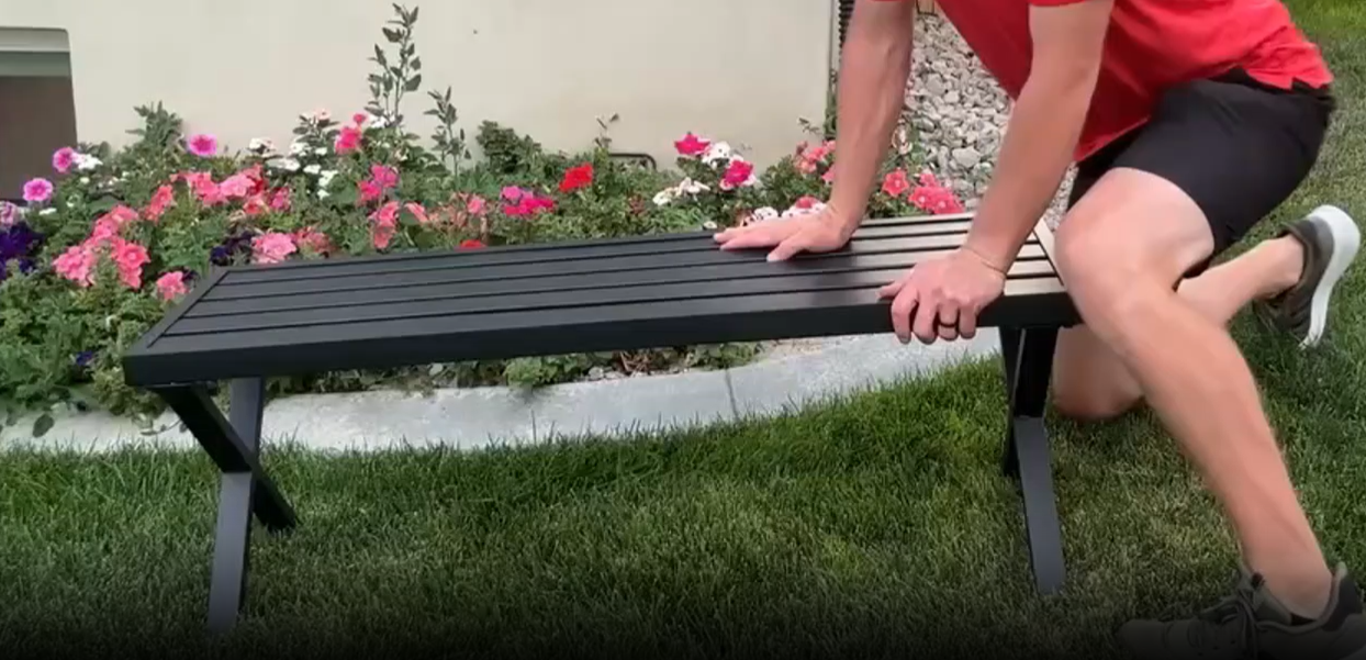Amazon.com: Stabrech Metal Garden Bench for Outdoors, Set of 2