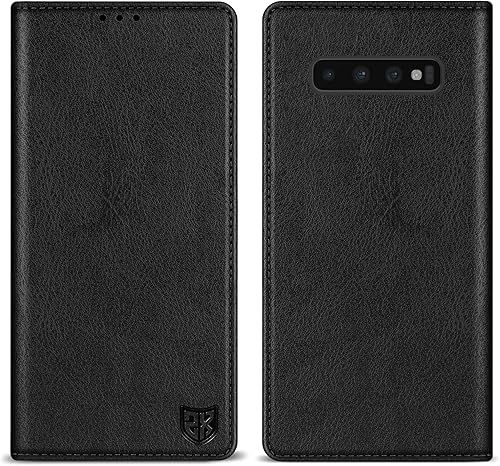 ZZXX Funda tipo cartera para Samsung Galaxy S10 Plus con bloqueo RFID, soporte de ranura para tarjetas, funda protectora de cuero magnético fuerte disponible en Yaxa Venezuela