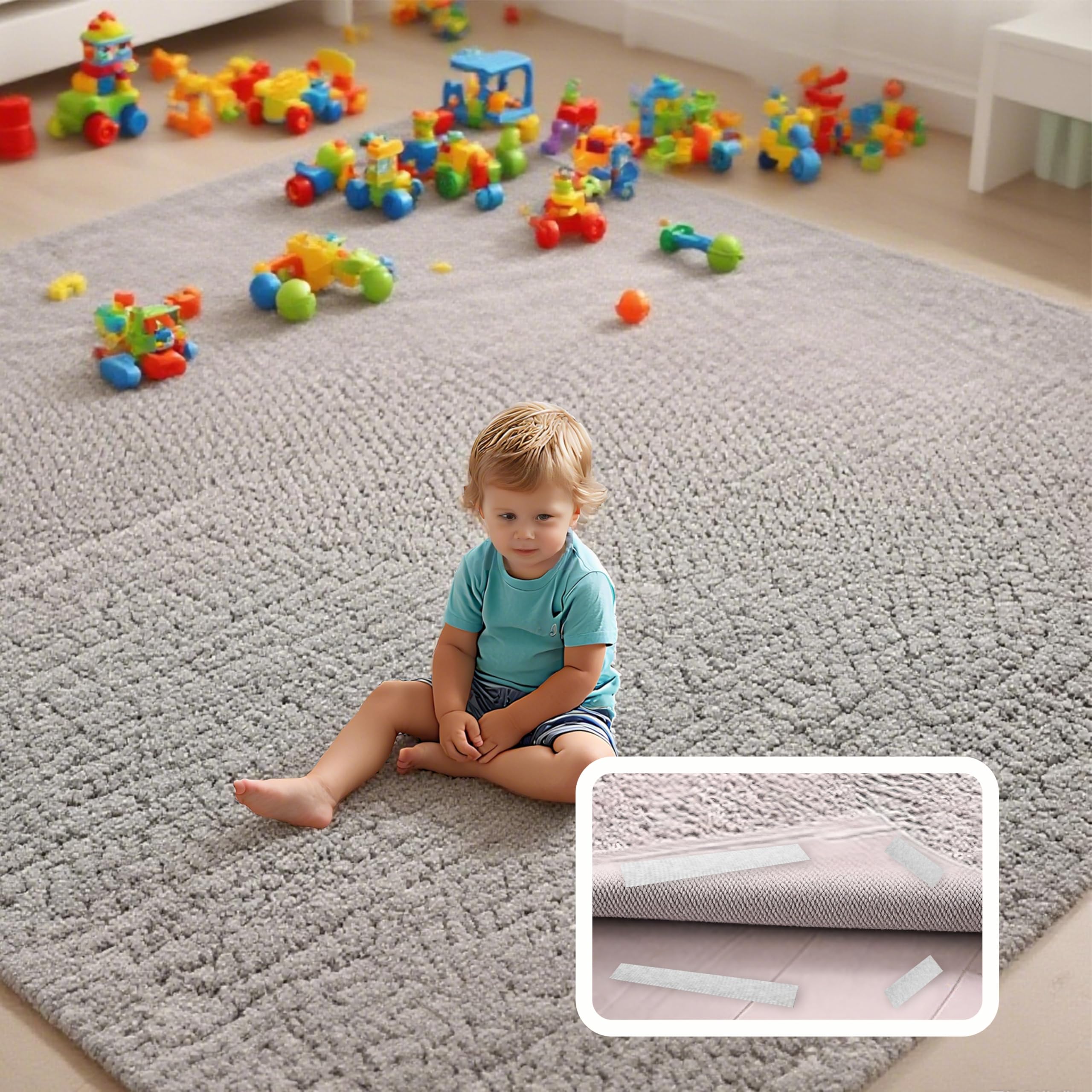 8 m x 20 mm Auto Adhesivo Cinta Rollo, Blanco- Adecuado para Ropa, Zapatos, Sombreros, Manualidades y Almacenamiento en el Hogar (Reutilizable)