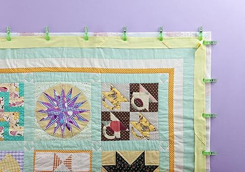 Miniatura 3 de Clover 3157, pinzas jumbo, con marcas para margen de costura, 24 piezas, 2 1/4 pulgadas, verde