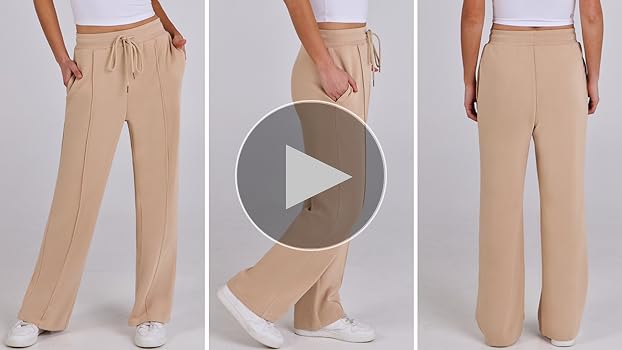 Amazon.com: ANRABESS Women's Wide Leg Sweatpants High Waist