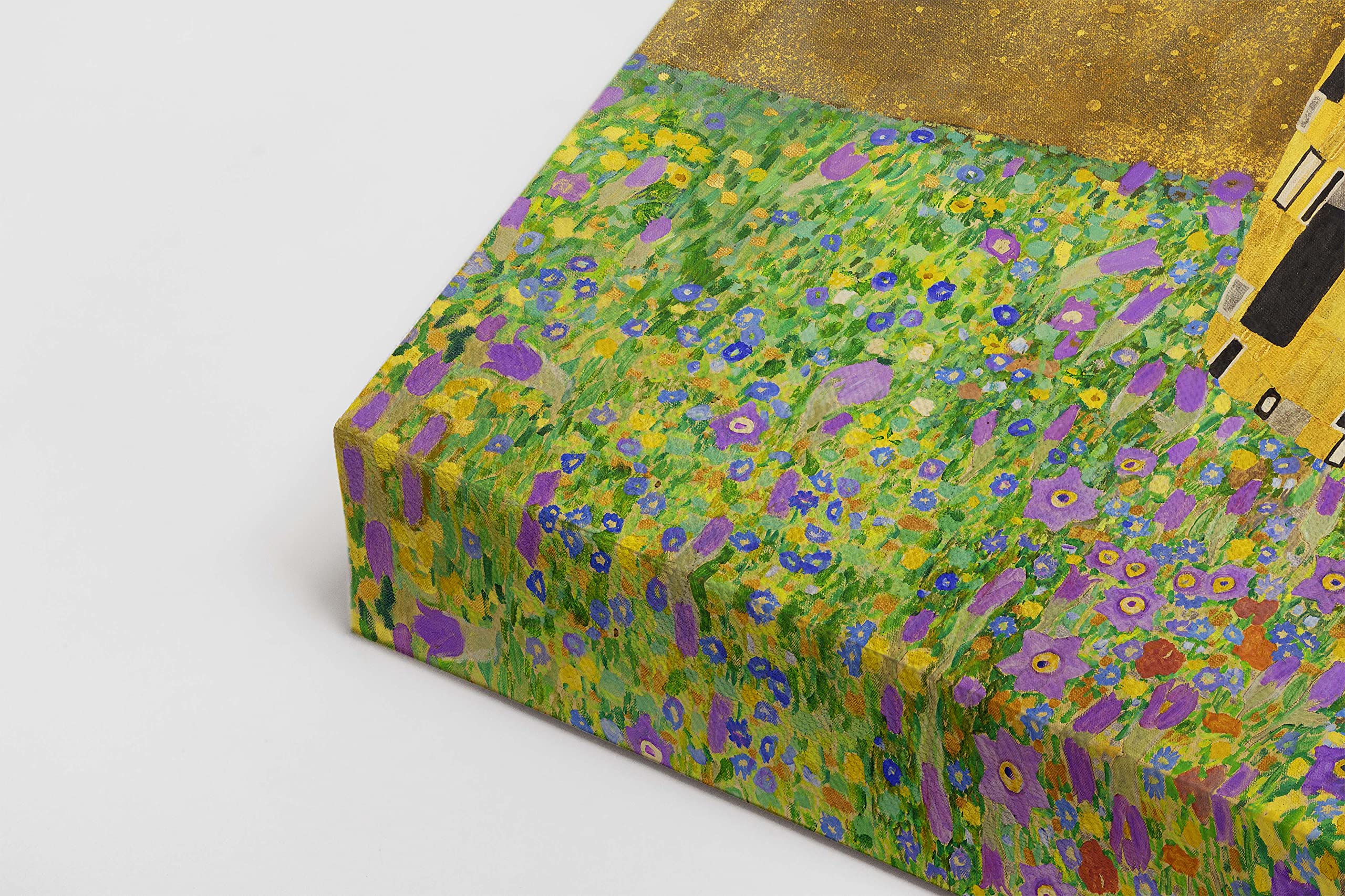 BKstuff - Cuadros modernos, Gustav Klimt, impresión sobre lienzo, decoración de arte clásico (100x100cm, El Beso, Gustav Klimt)