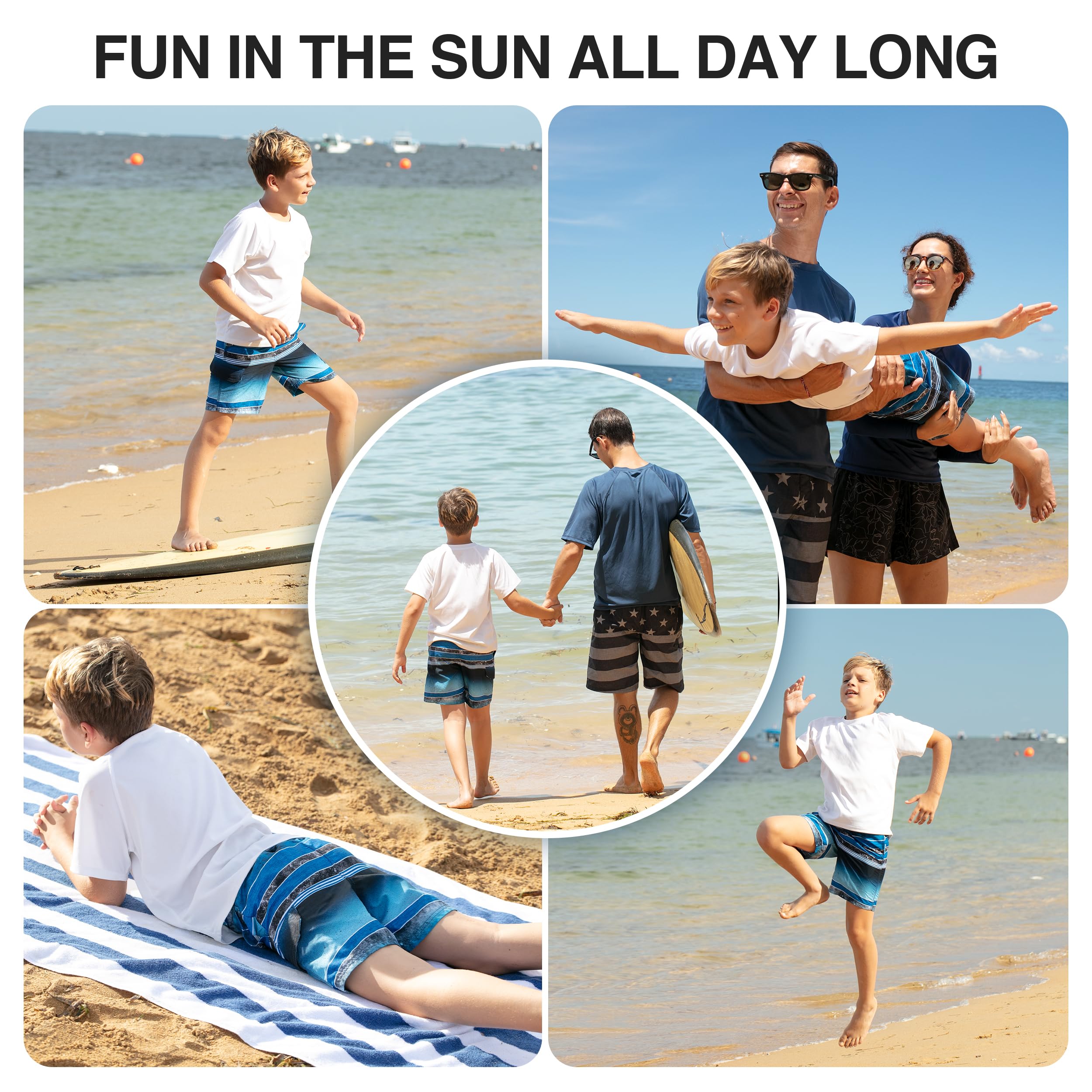 Kanu Surf Boys' Barracuda Quick Dry UPF 50+ Beach Swim Trunk, Mileage Navy, 10/12