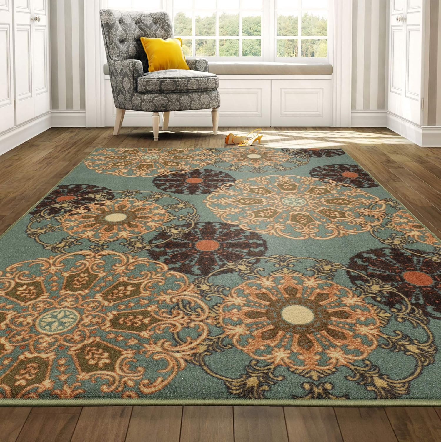 Ottomanson Tapis de sol avec revêtement en caoutchouc Contemporain 3'3